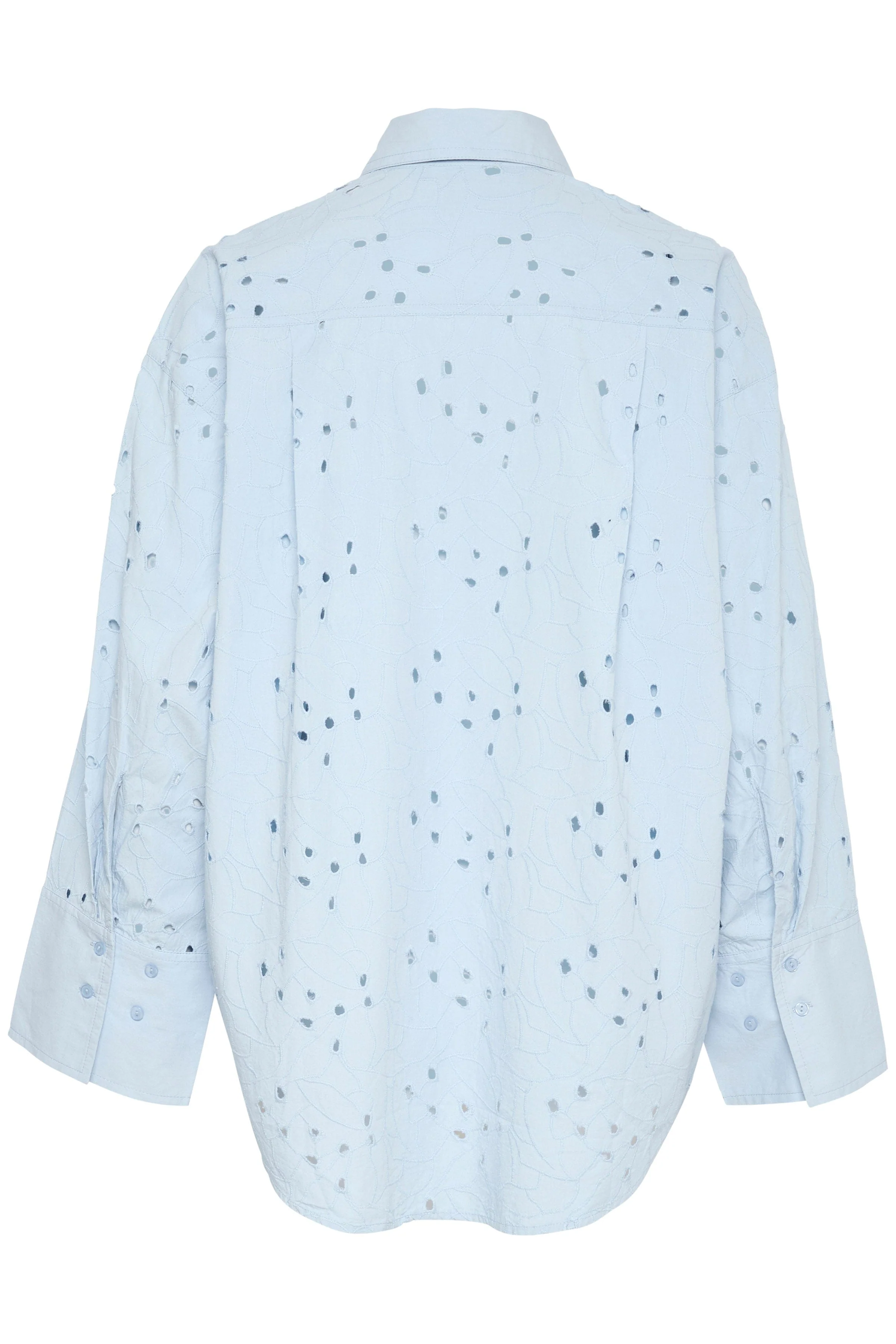 Iva Broderie Anglaise Shirt - Chambray Blue - Image 7