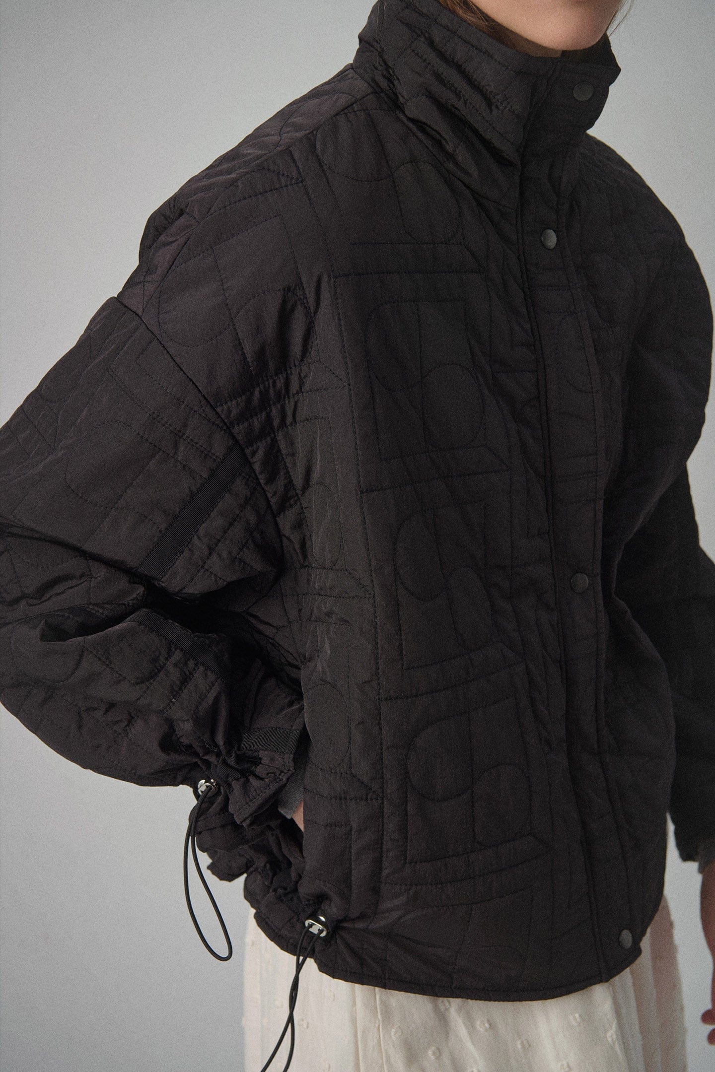 Jackline Quilted Short Jacket - Black - Image 5