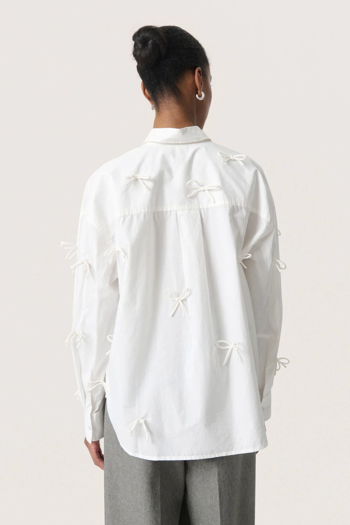 Joa Bow Embellished Shirt - Broken White - Image 3
