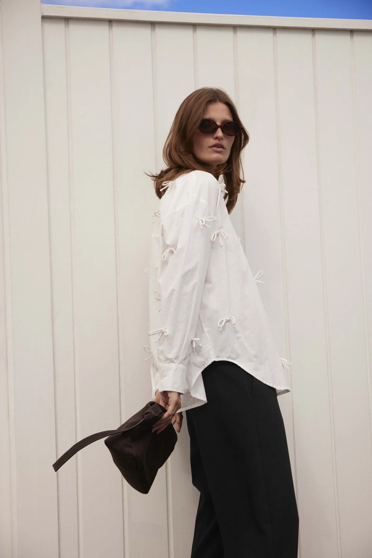 Joa Bow Embellished Shirt - Broken White - Image 6