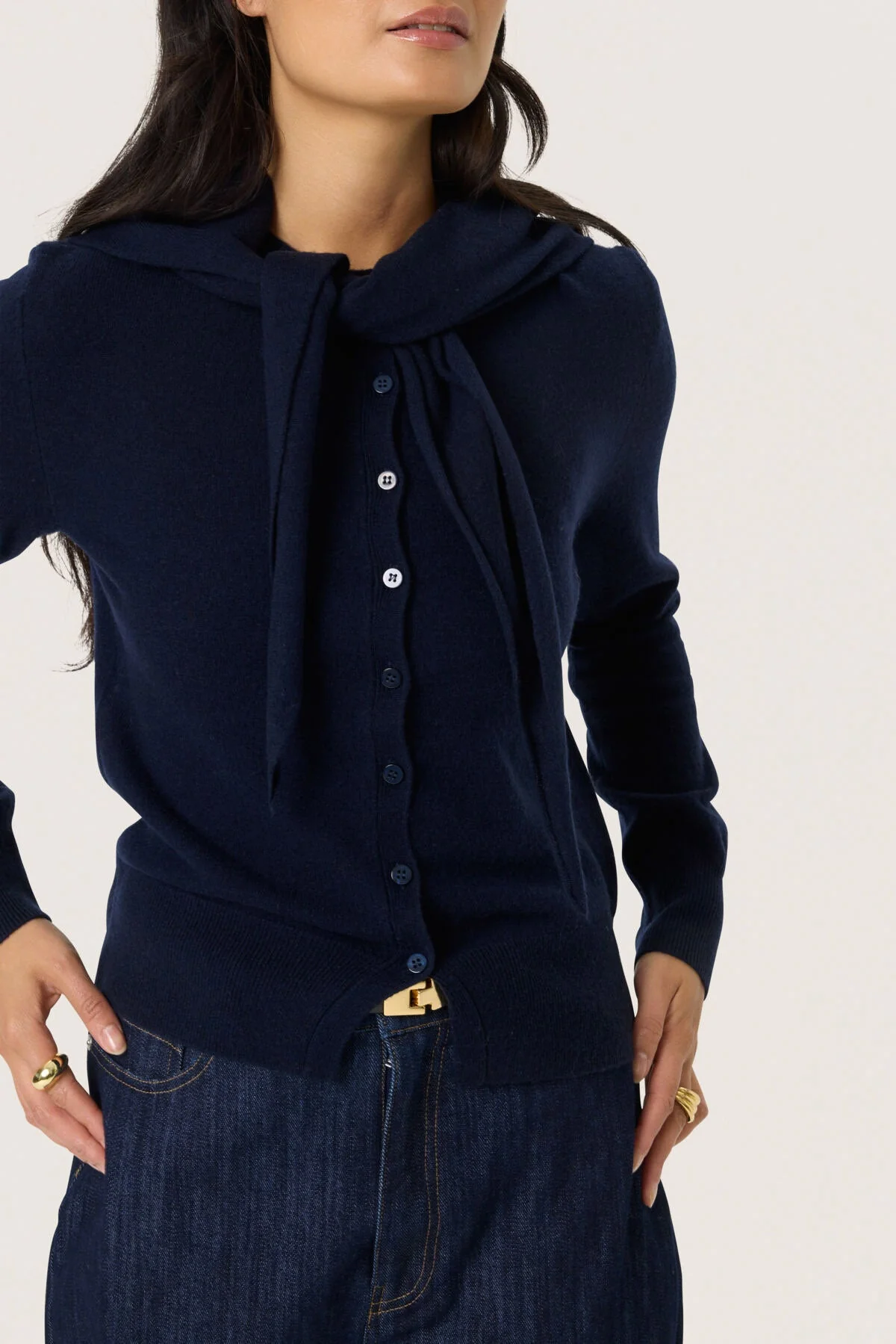 Molina Wool Scarf Cardigan - Night Sky - Image 4