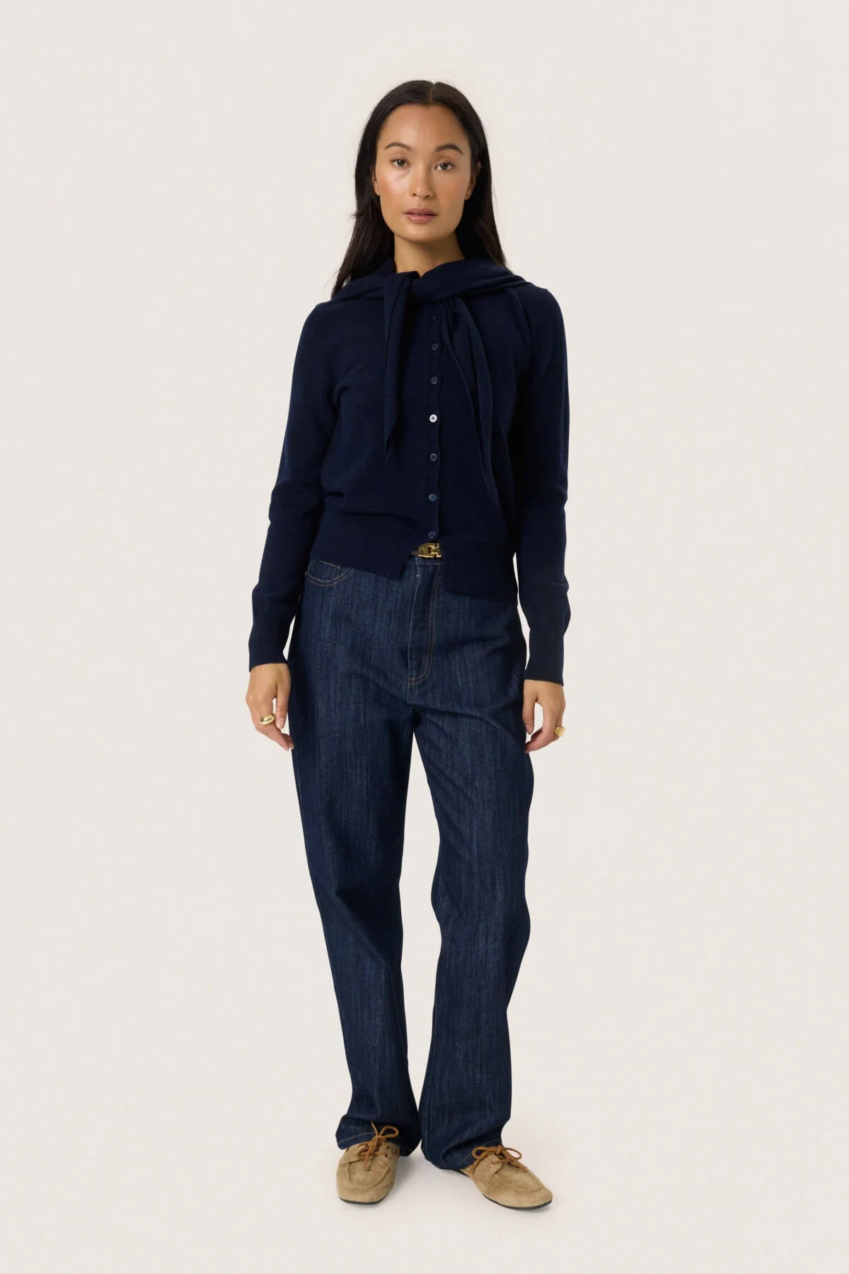 Molina Wool Scarf Cardigan - Night Sky - Image 5