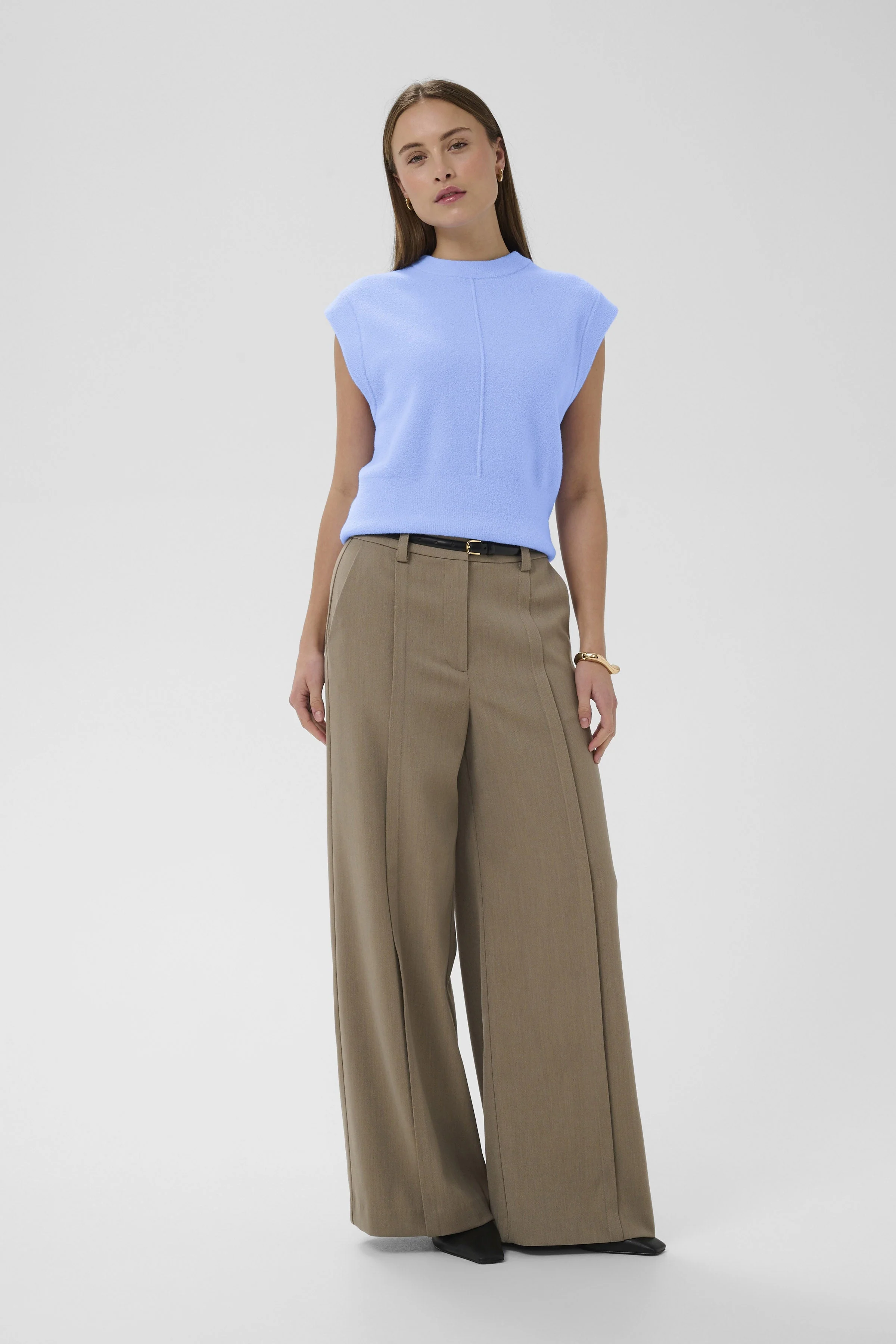 Nerea Knitted Sleeveless Jumper - Hydrangea - Image 3