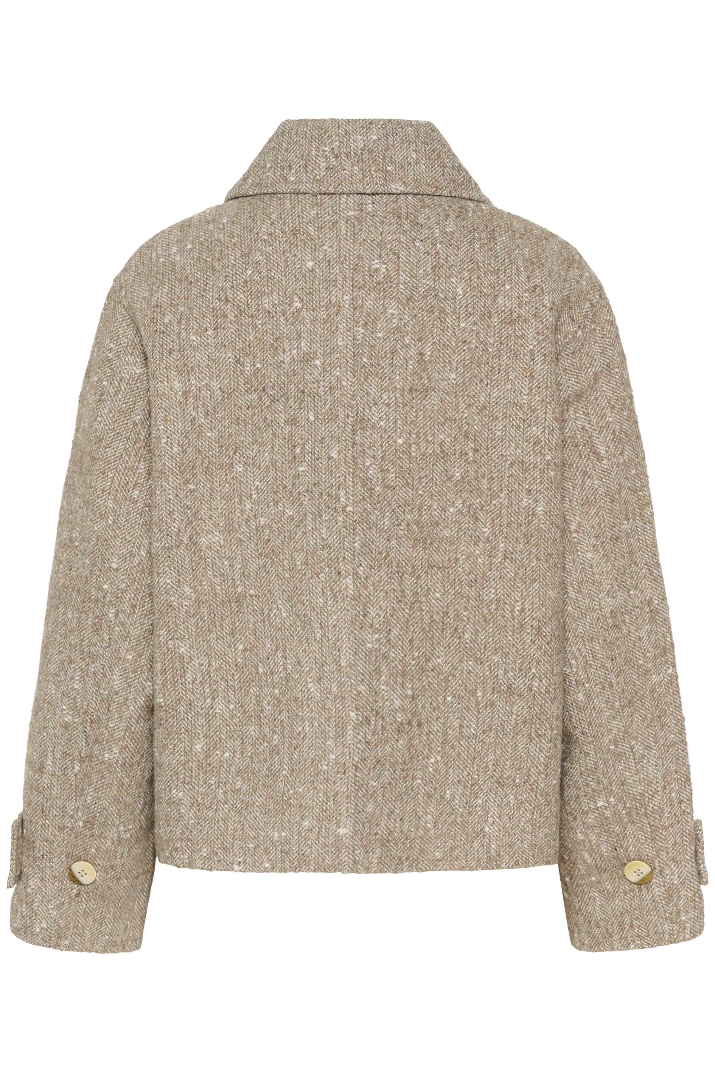 Oleia Short Jacket - Fossil/White Twill - Image 6