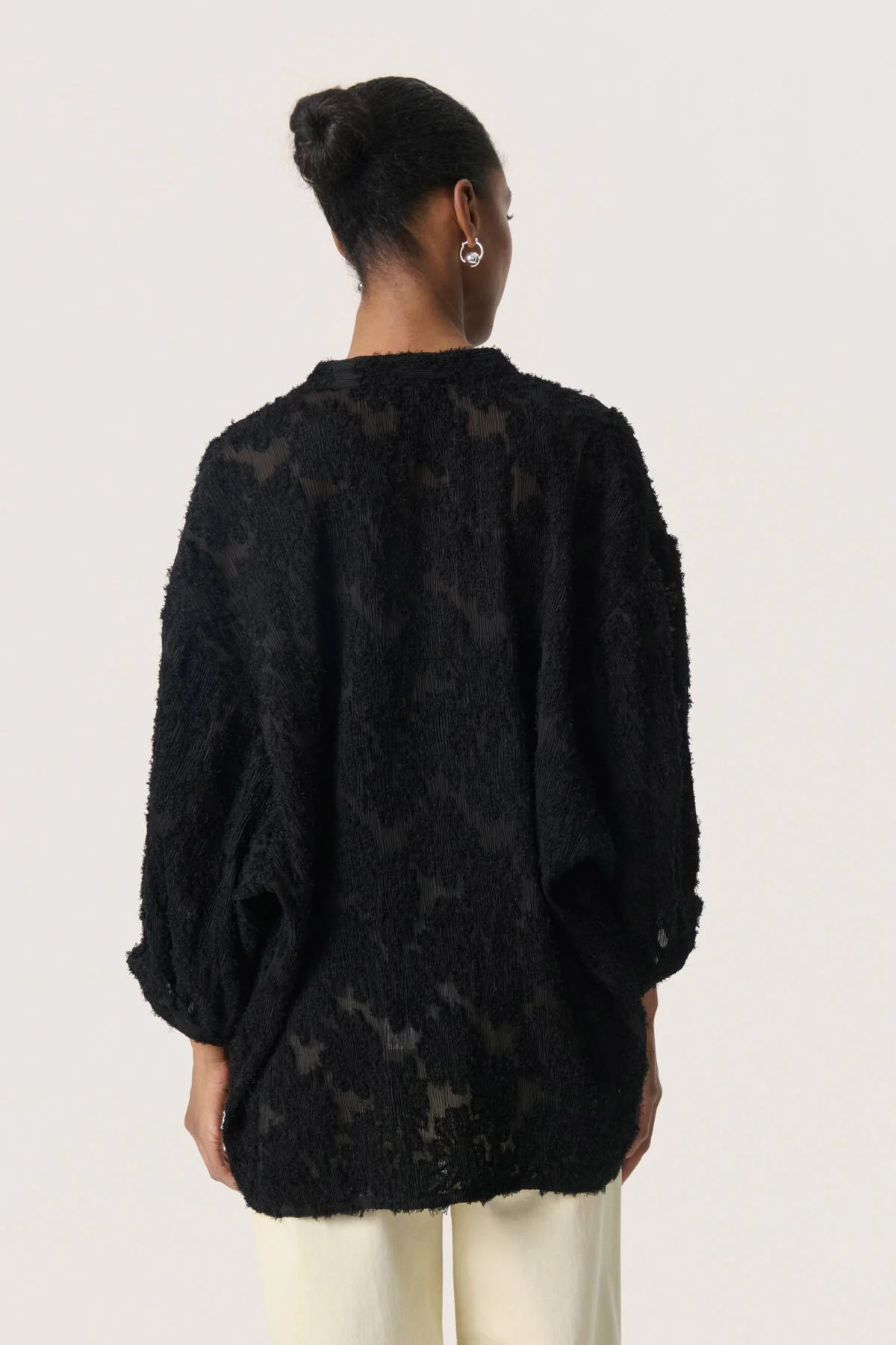 Raye Amily Textured Blouse - Black - Image 3