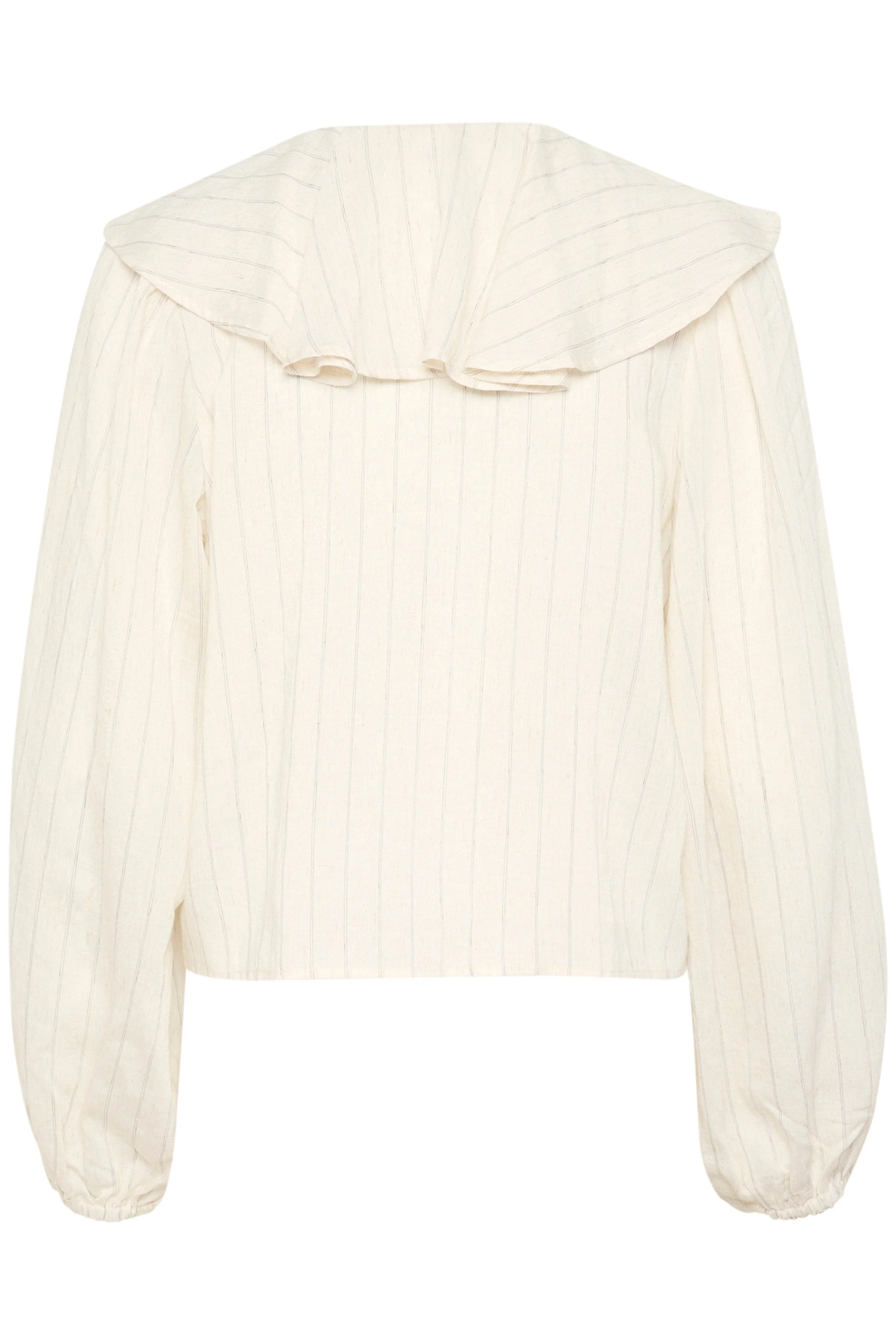 Roya Ruffle Detail Blouse - Nature Stripe - Image 6