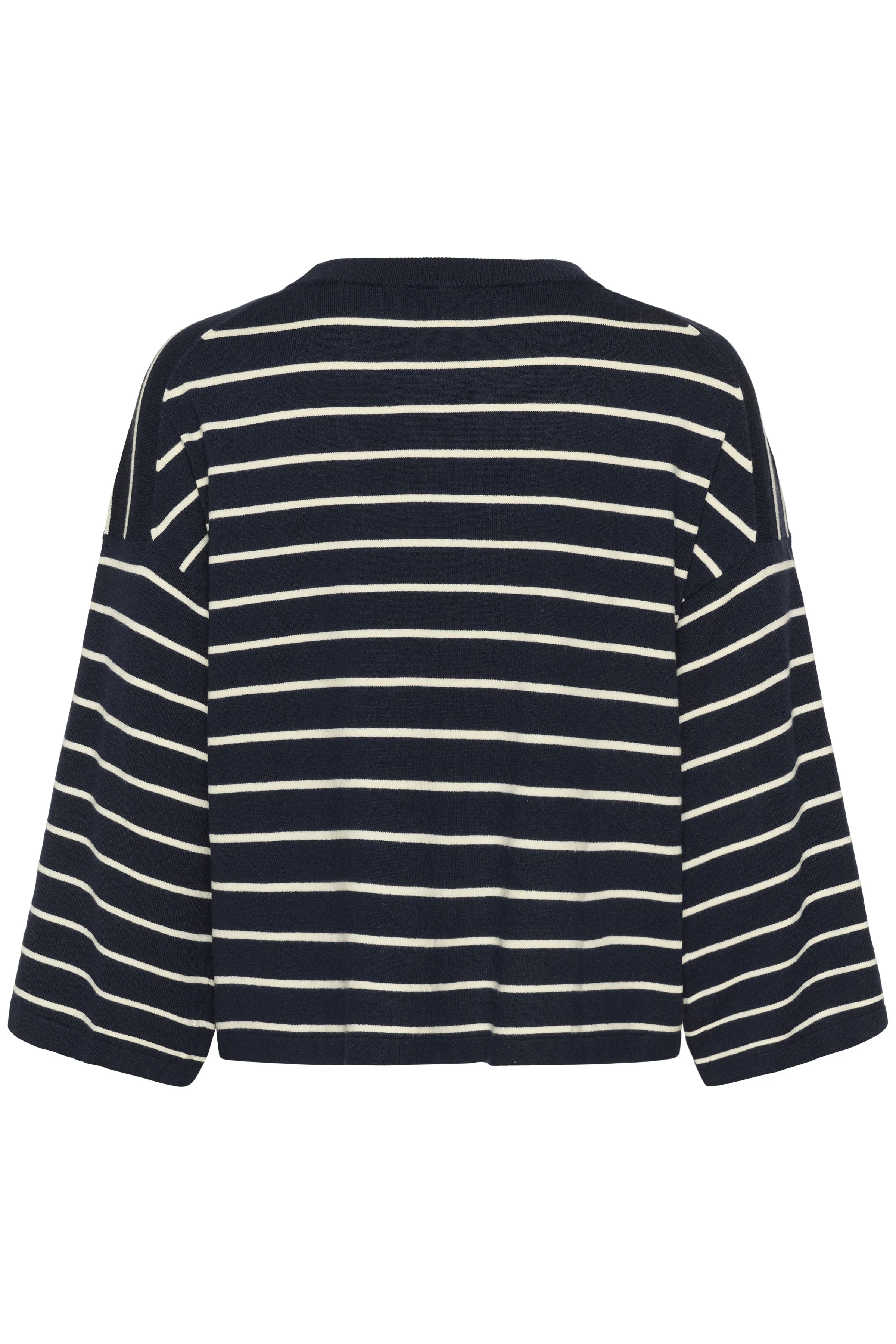 Spina Stripe Boxy Pullover Cropped - Salute/White - Image 6