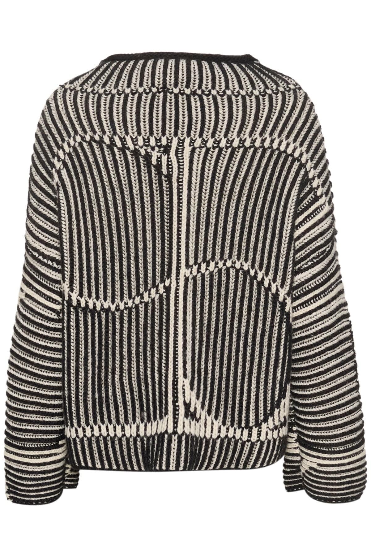 Yelena Chunky Wool Blend High Neck Jumper - Black - Image 7