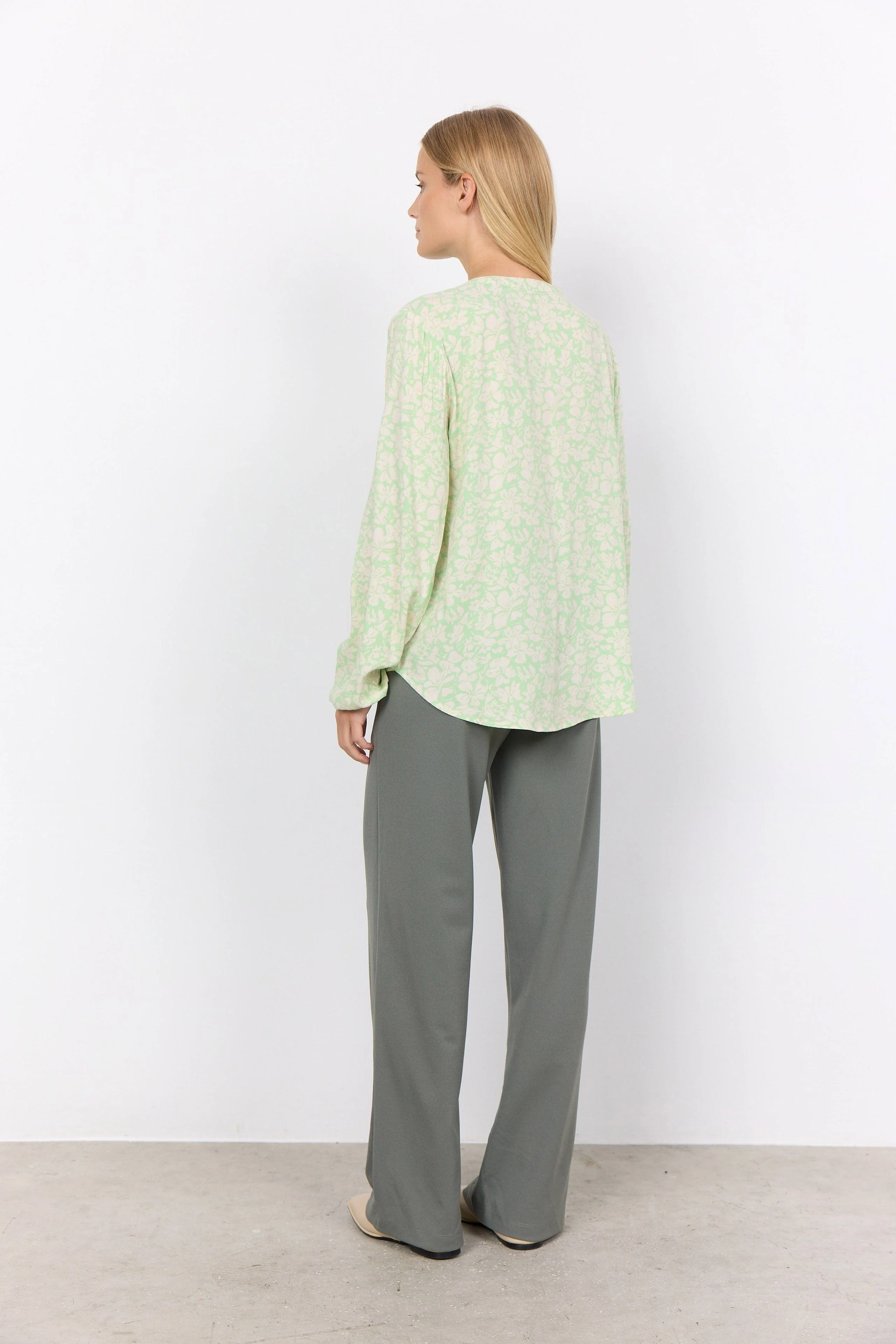Adisa Floral Print Blouse - Bright Green Combi - Image 5