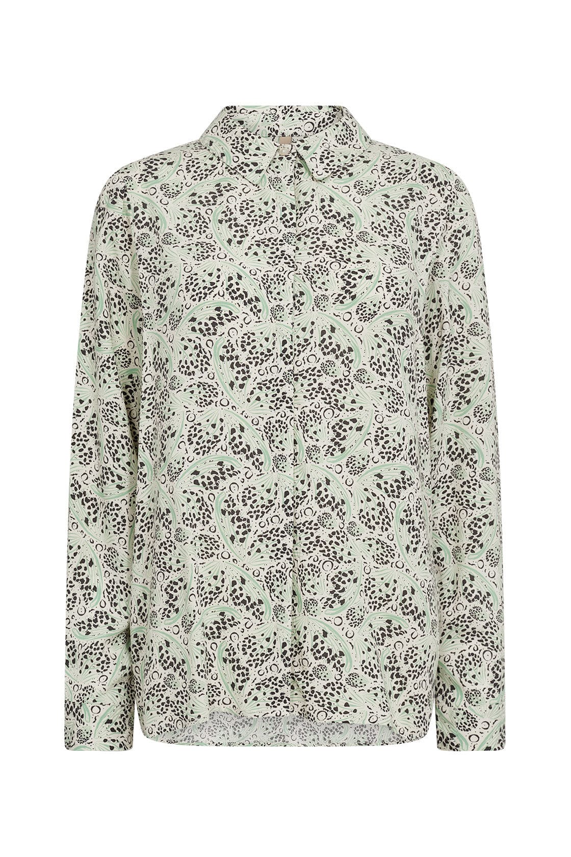 Agnes Printed Shirt - Bright Green Combi - Image 2