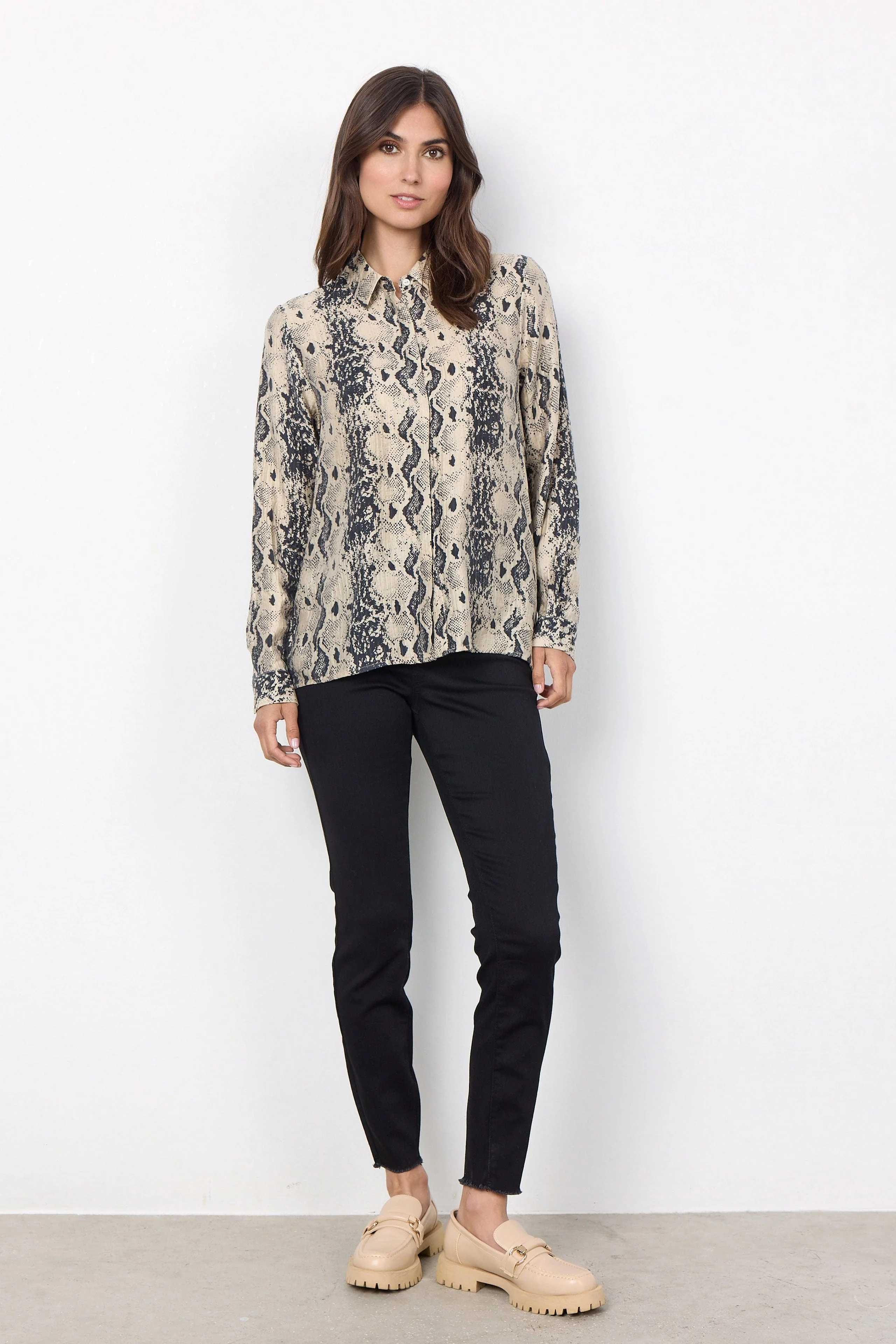 Aida Animal Print Shirt - Cream Combi - Image 4