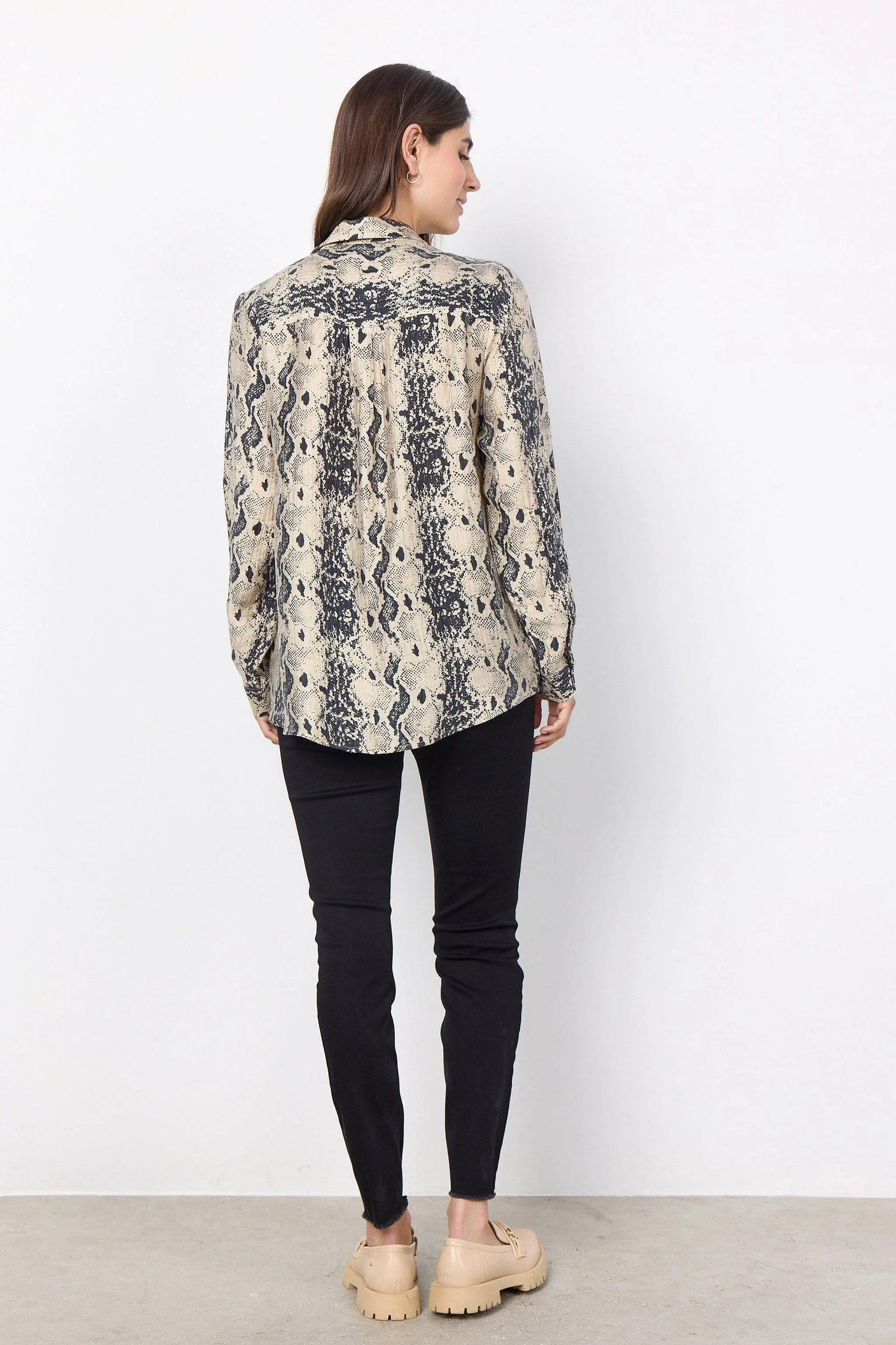 Aida Animal Print Shirt - Cream Combi - Image 5