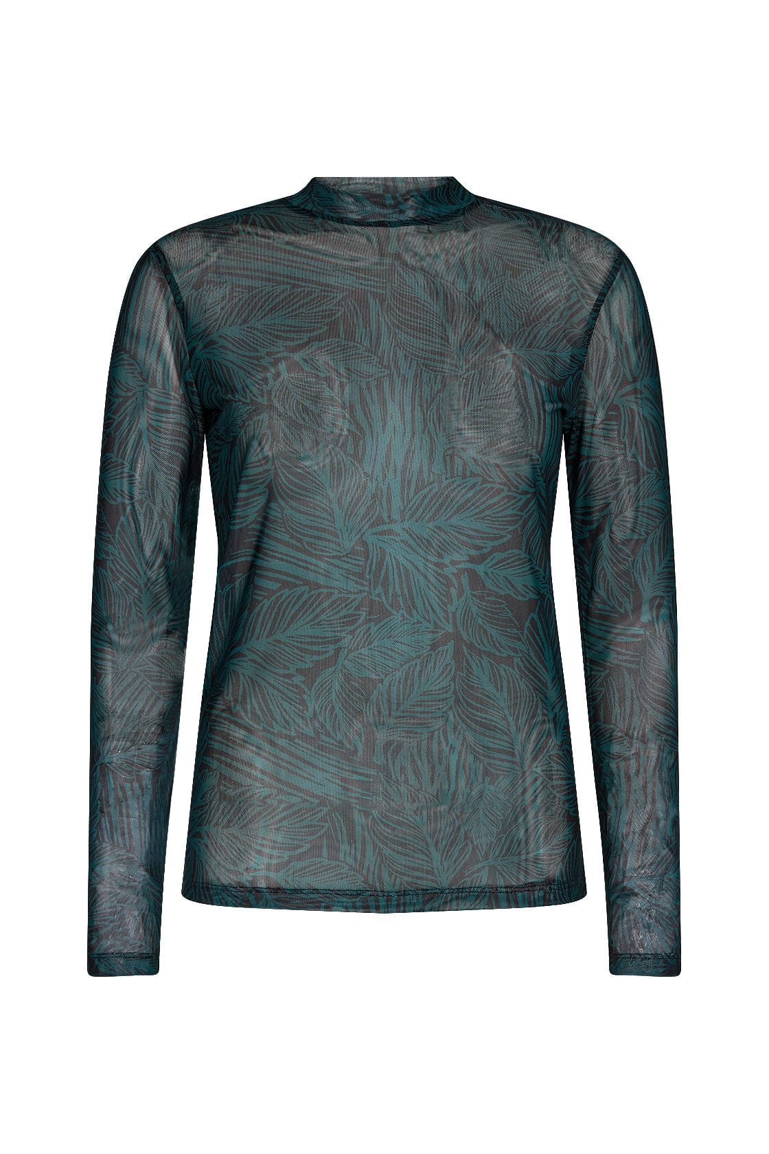 Alda Mesh Long Sleeve Top - Shady Green Combi