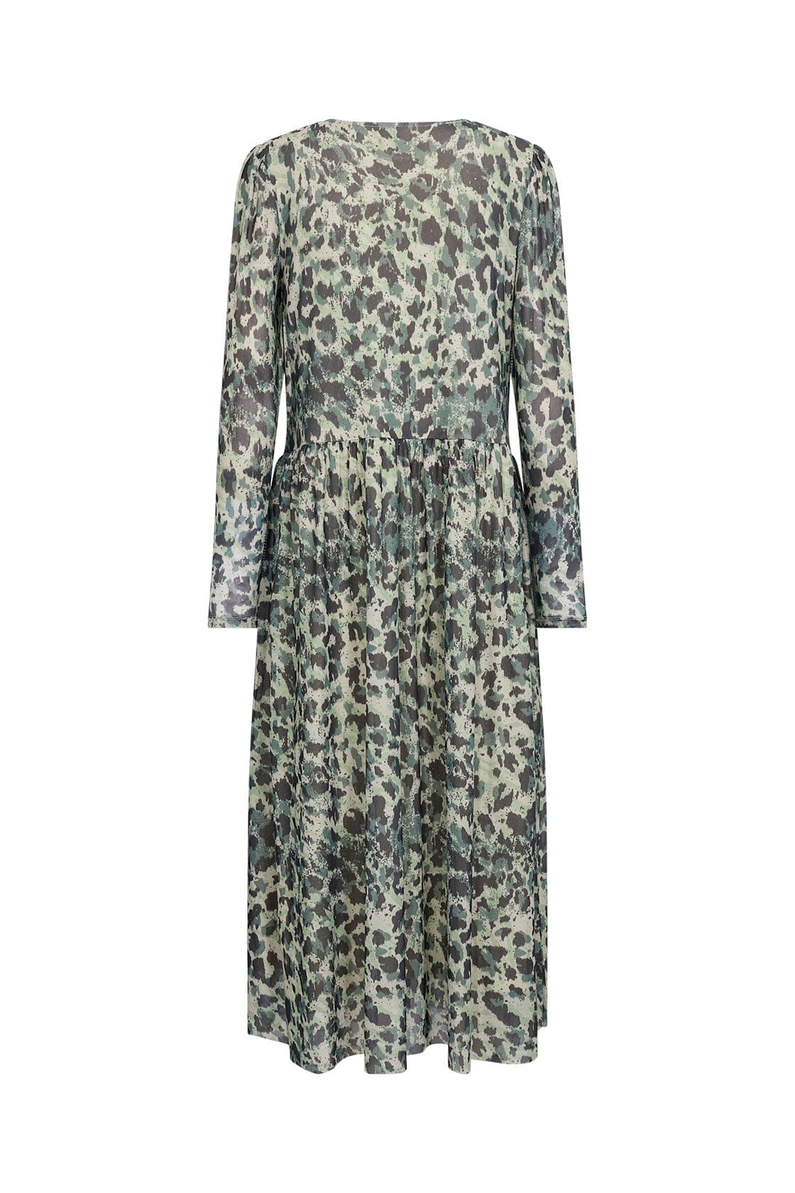 Alda Mesh Printed Dress - Bright Green Combi - Image 2