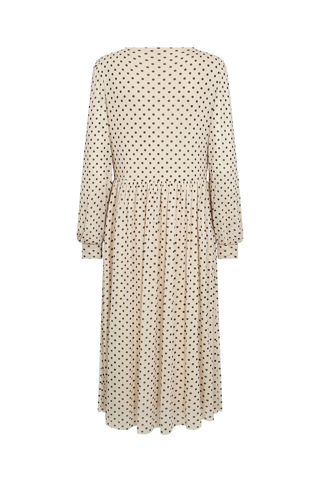 Alda Spot Mesh Midi Dress - Cream Combi - Image 5