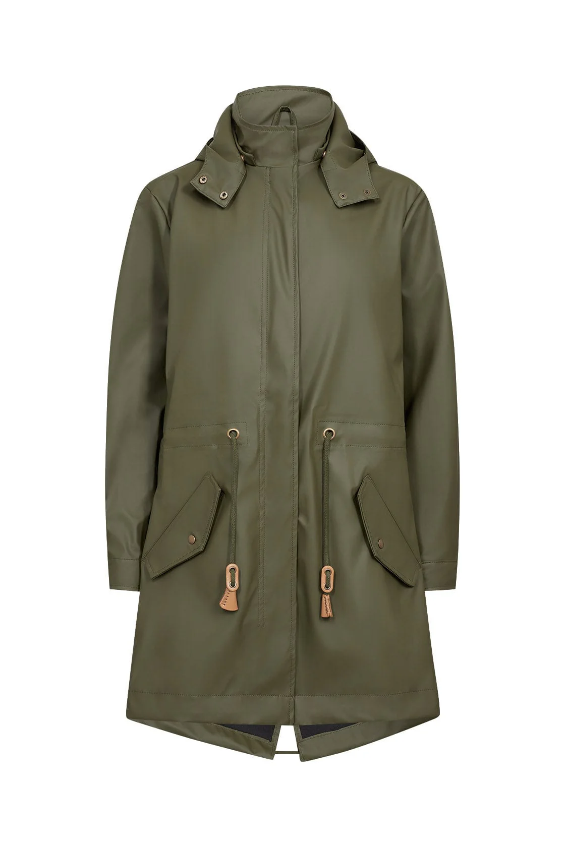 Alexa PU Rain Jacket - Olive
