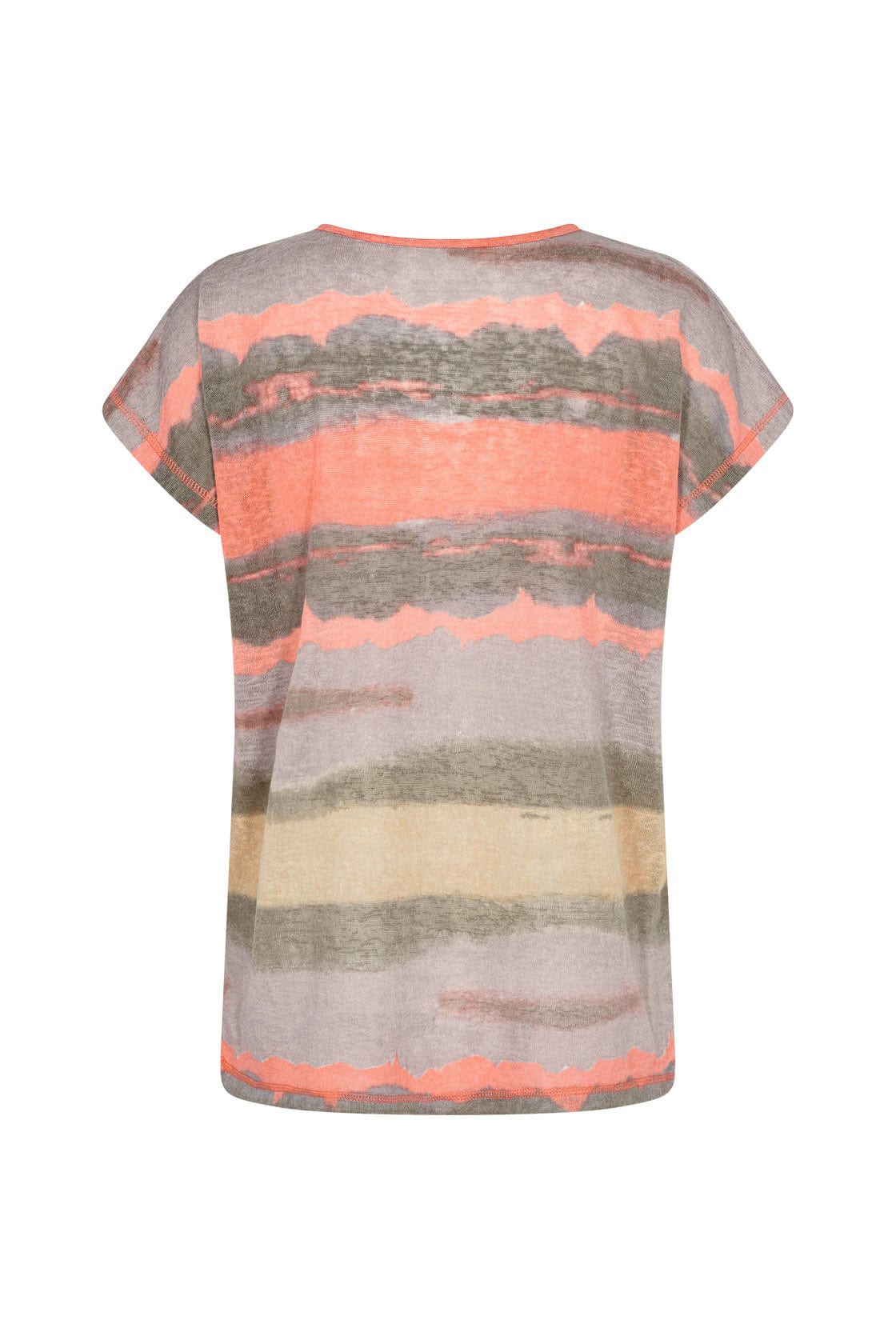 Aretha T-Shirt - Coral Haze Combi - Image 2