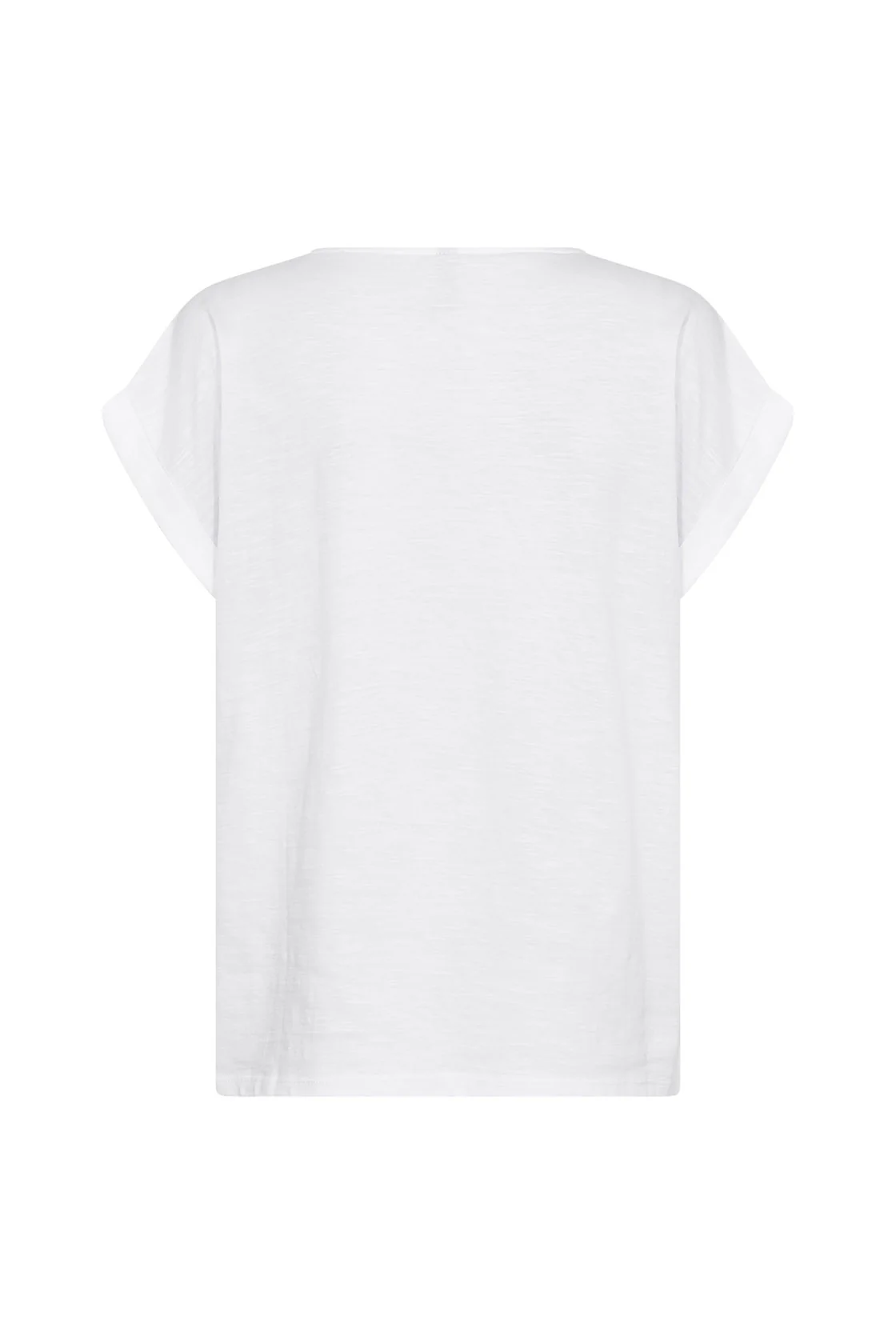 Babette Button-Detail T-Shirt - White - Image 6