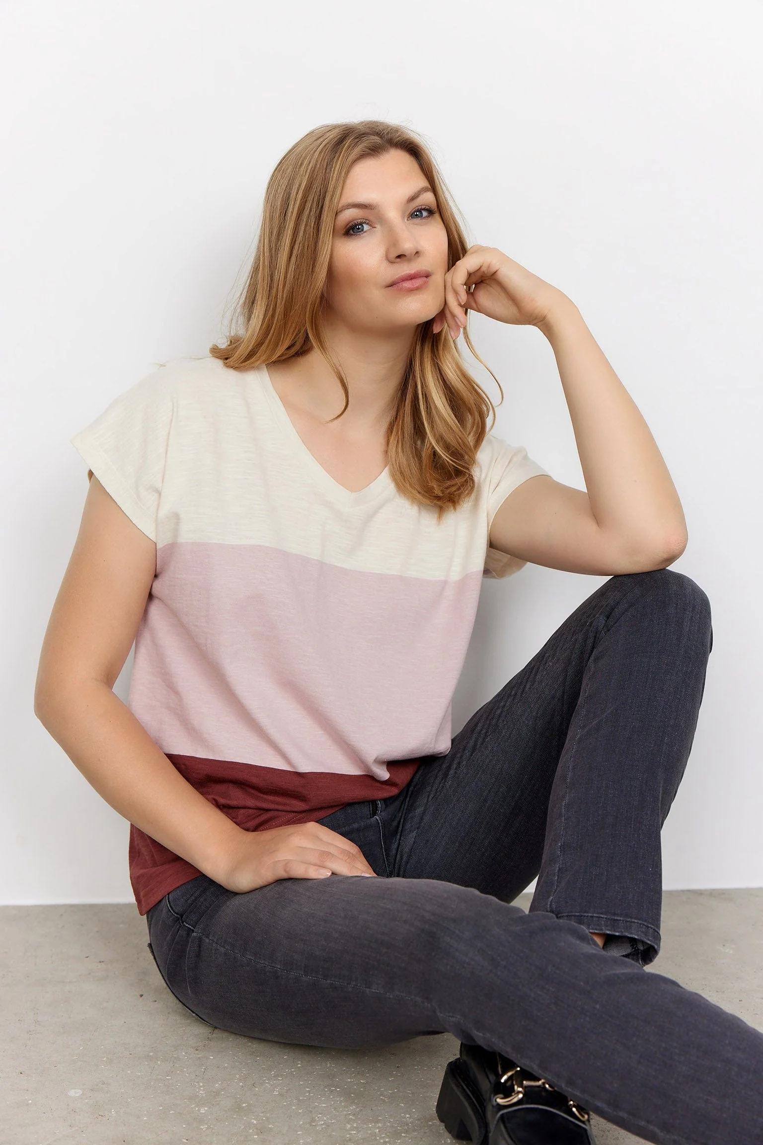 Babette T-Shirt - Wine Combi - Image 2