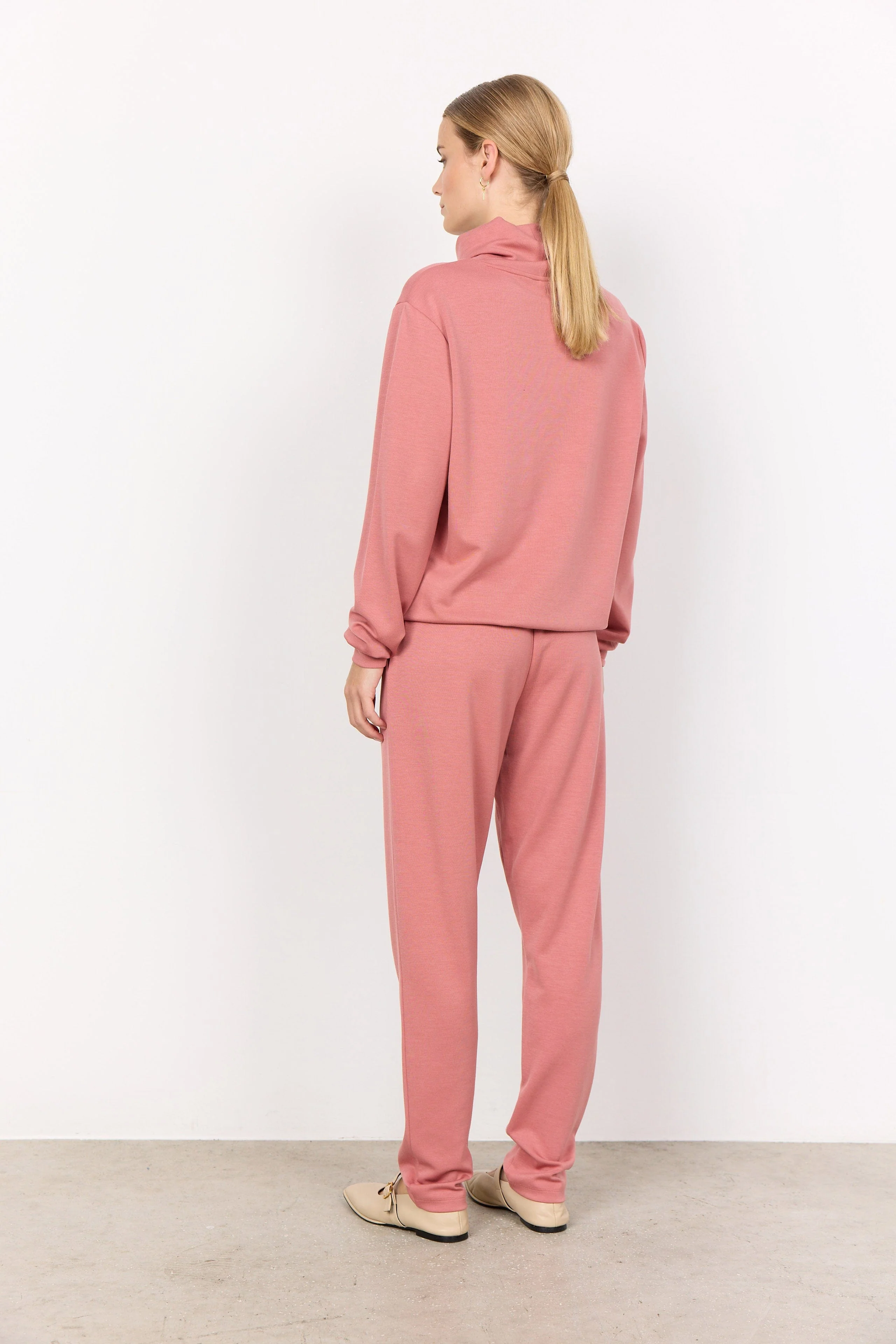 Banu High Neck Sweatshirt - Blush - Image 4