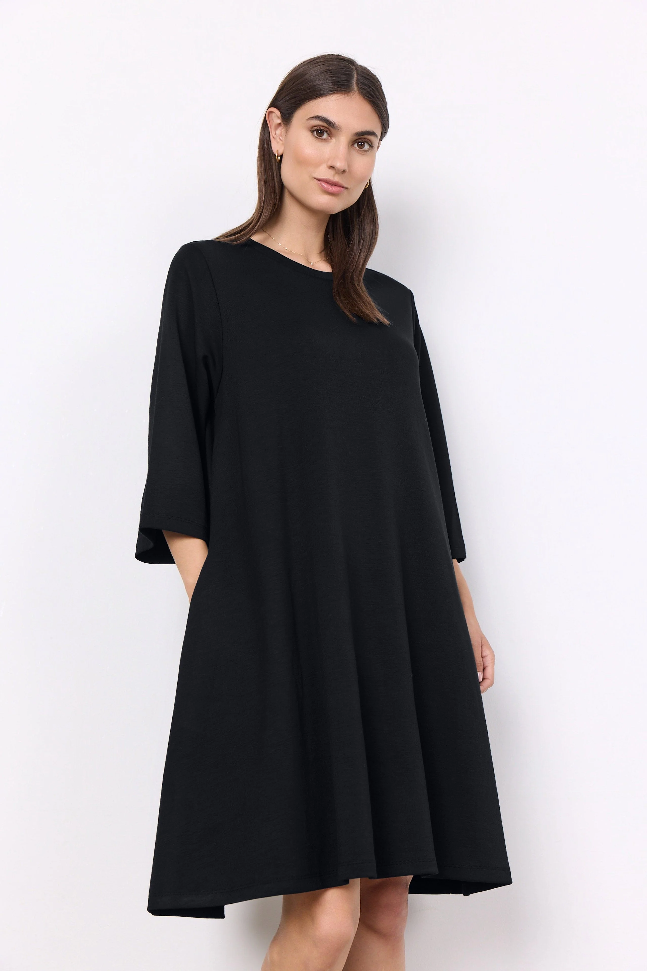 Banu Jersey Swing Dress - Black - Image 4