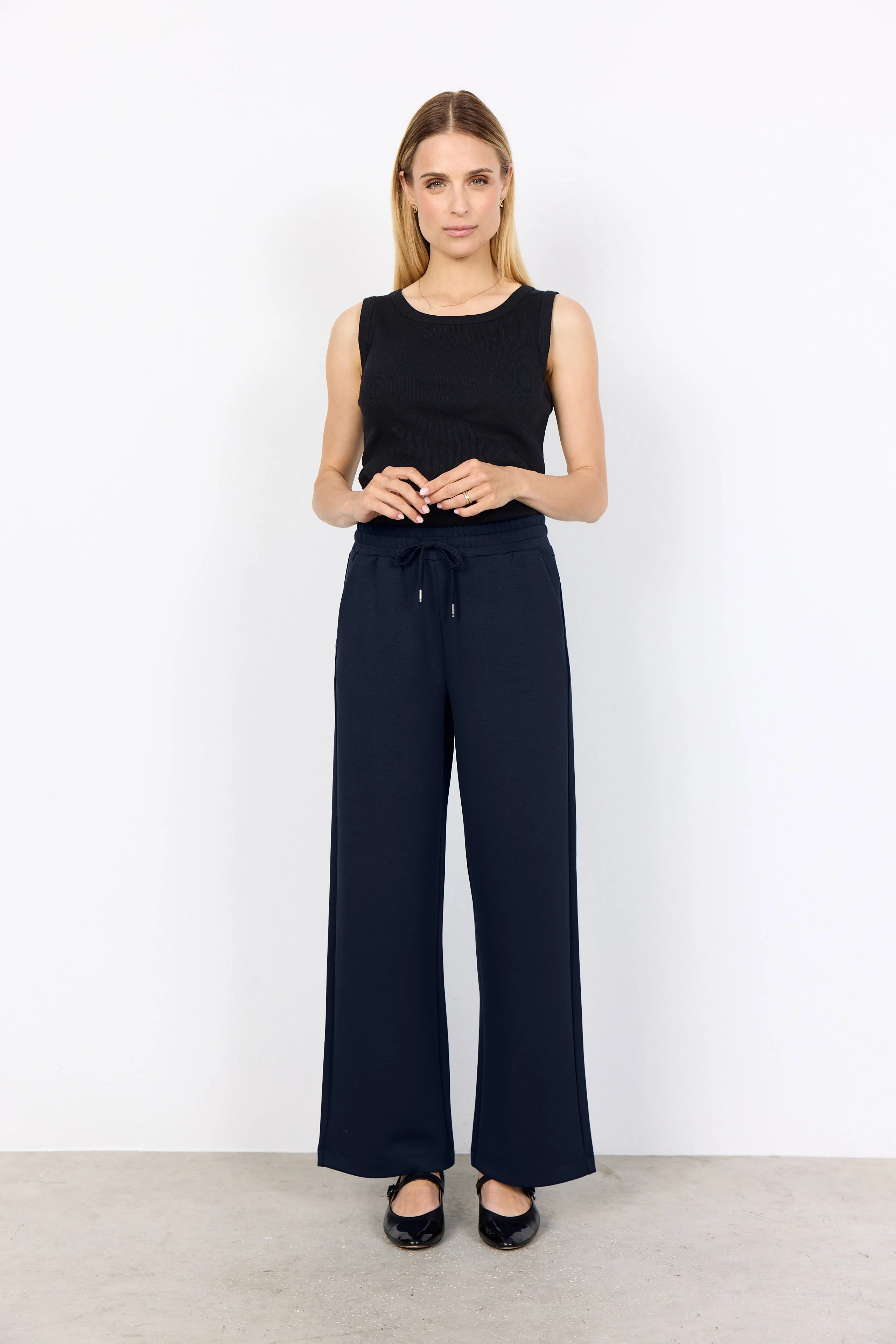 Banu Jersey Trousers - Navy - Image 2