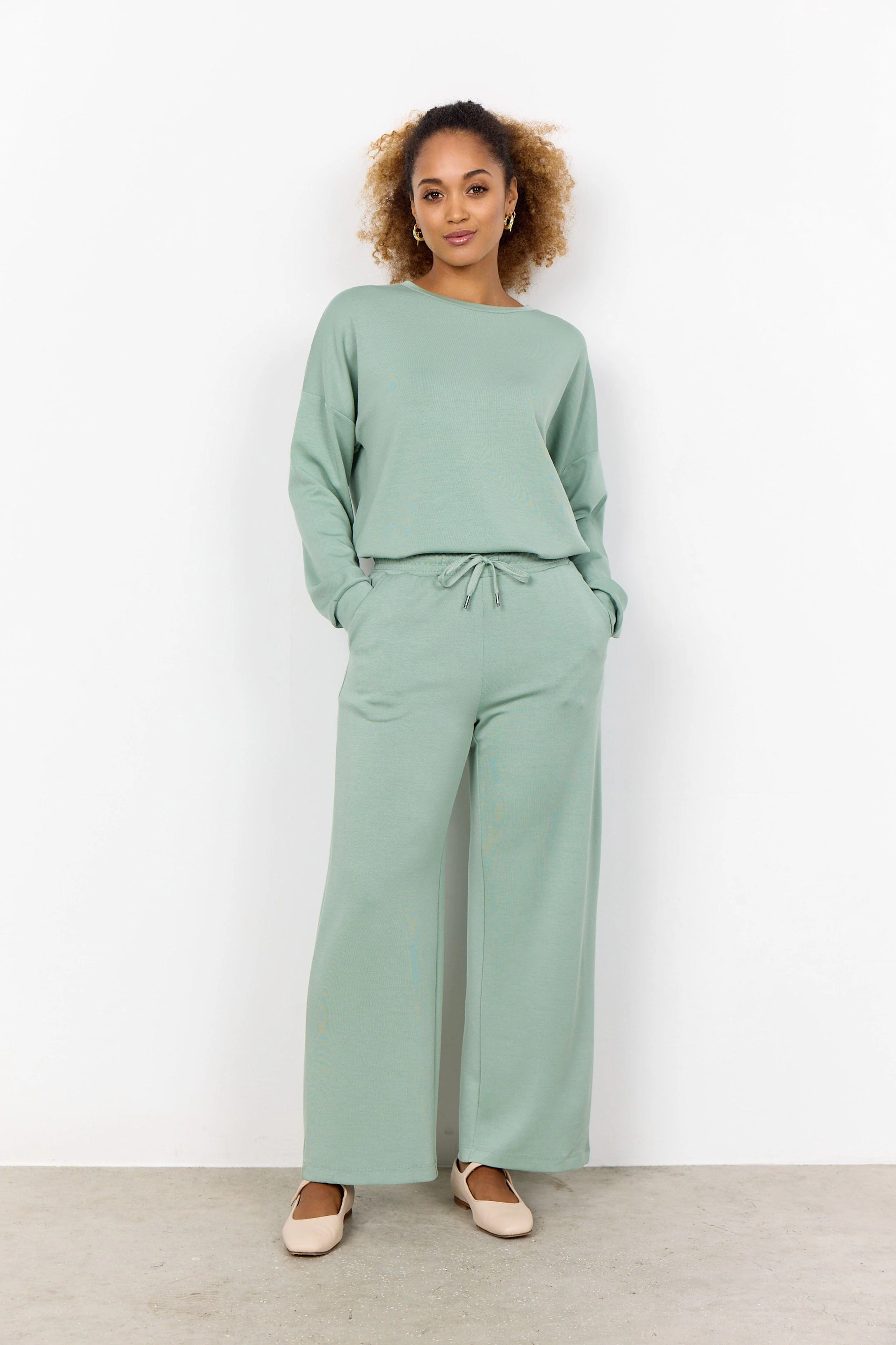 Banu Lounge Trousers -  Mineral Green - Image 3
