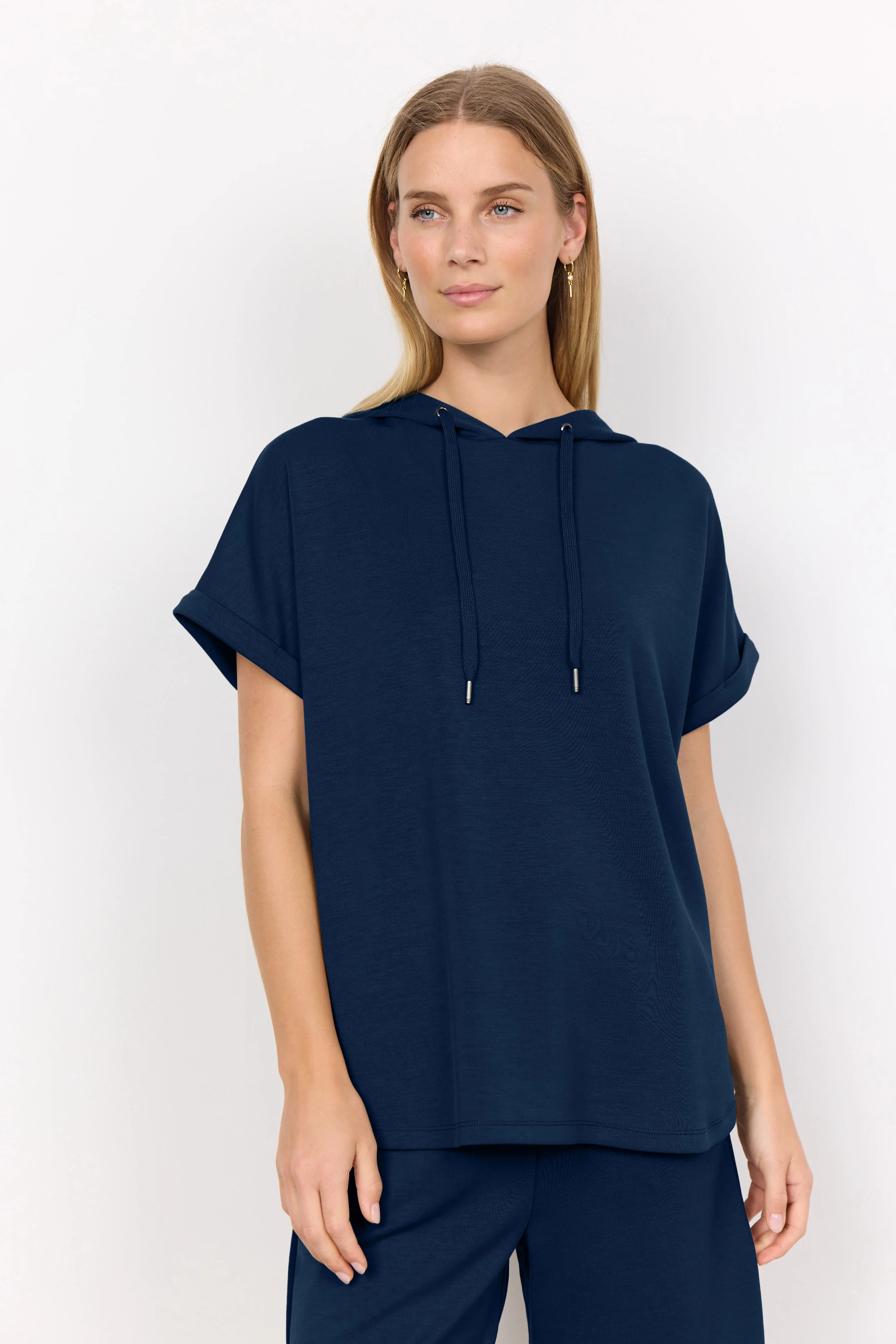 Banu Short Sleeve Hoodie - Navy - Image 2