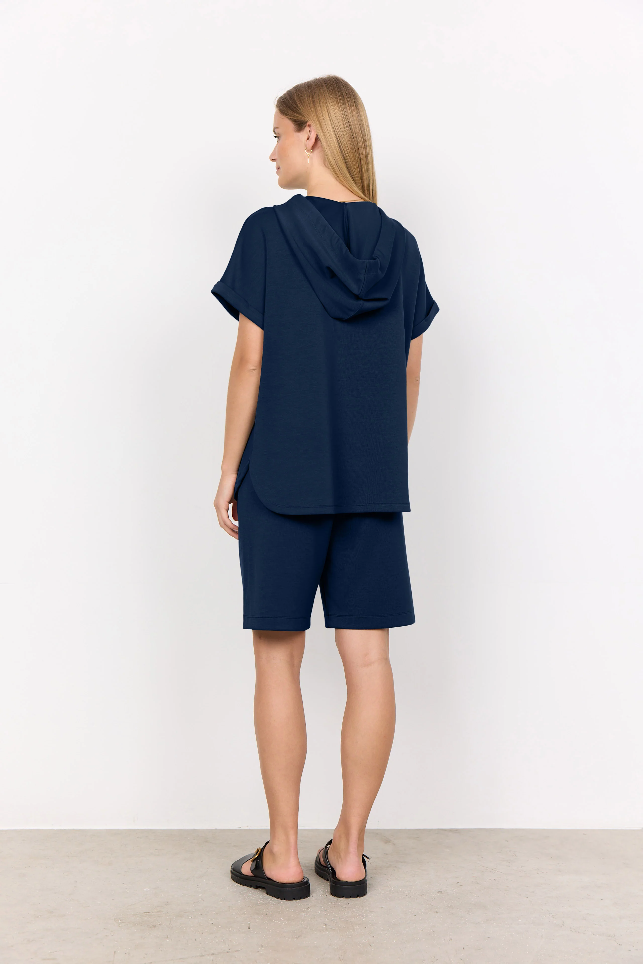 Banu Short Sleeve Hoodie - Navy - Image 4