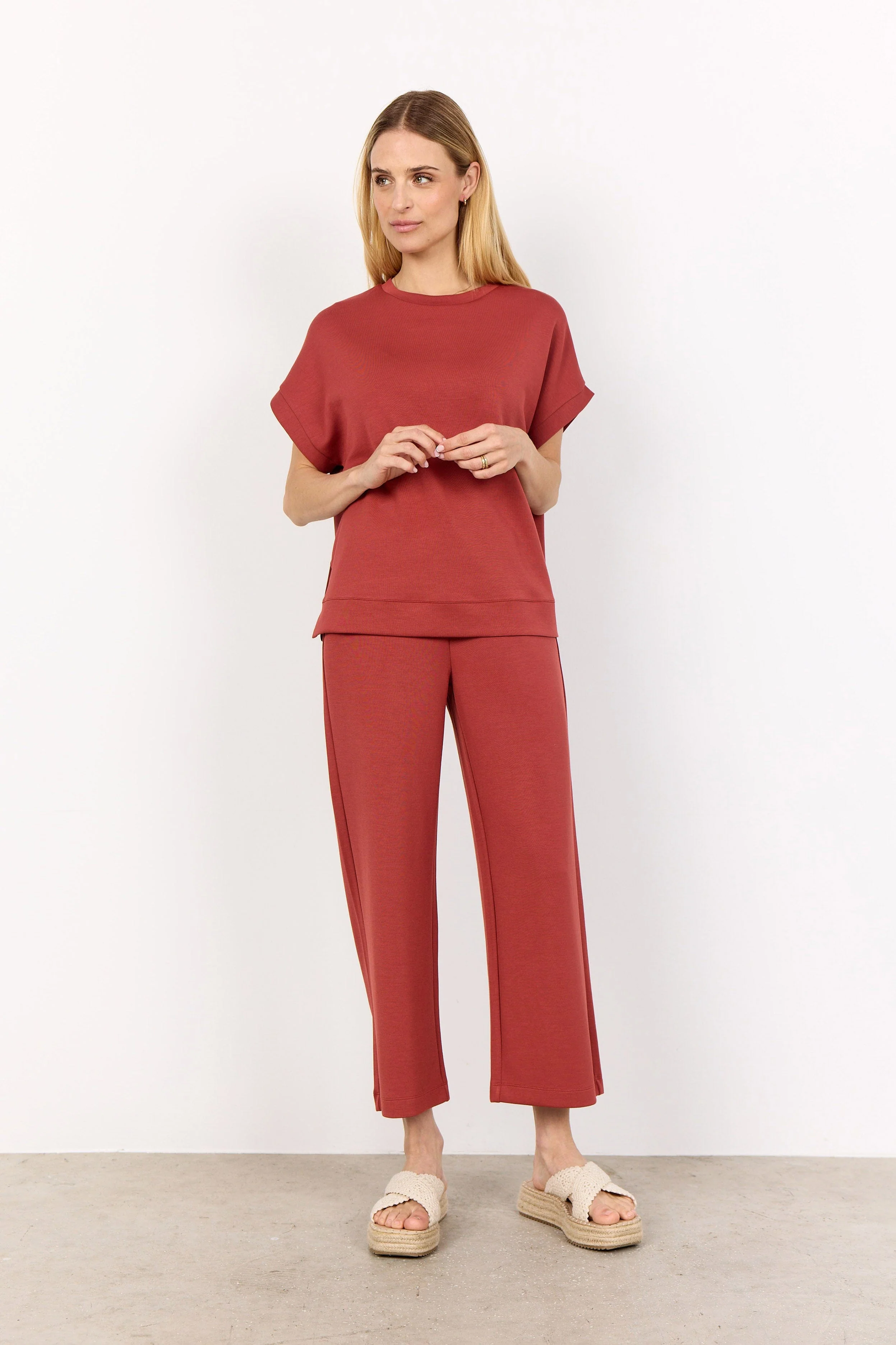 Banu Short Sleeve T-Shirt - Mineral Red - Image 2