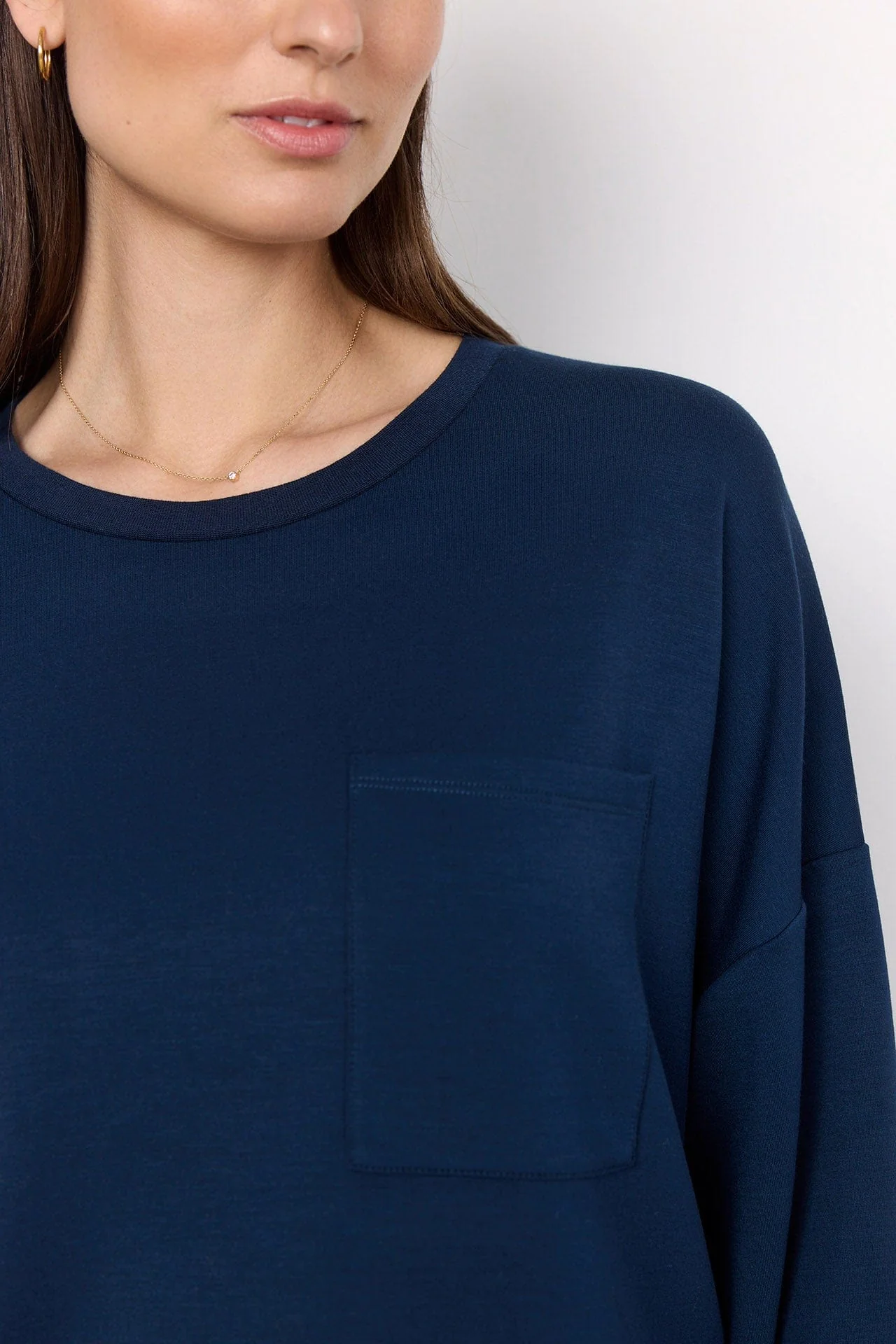 Banu Sweatshirt with Pocket Detail - Navy - Image 5