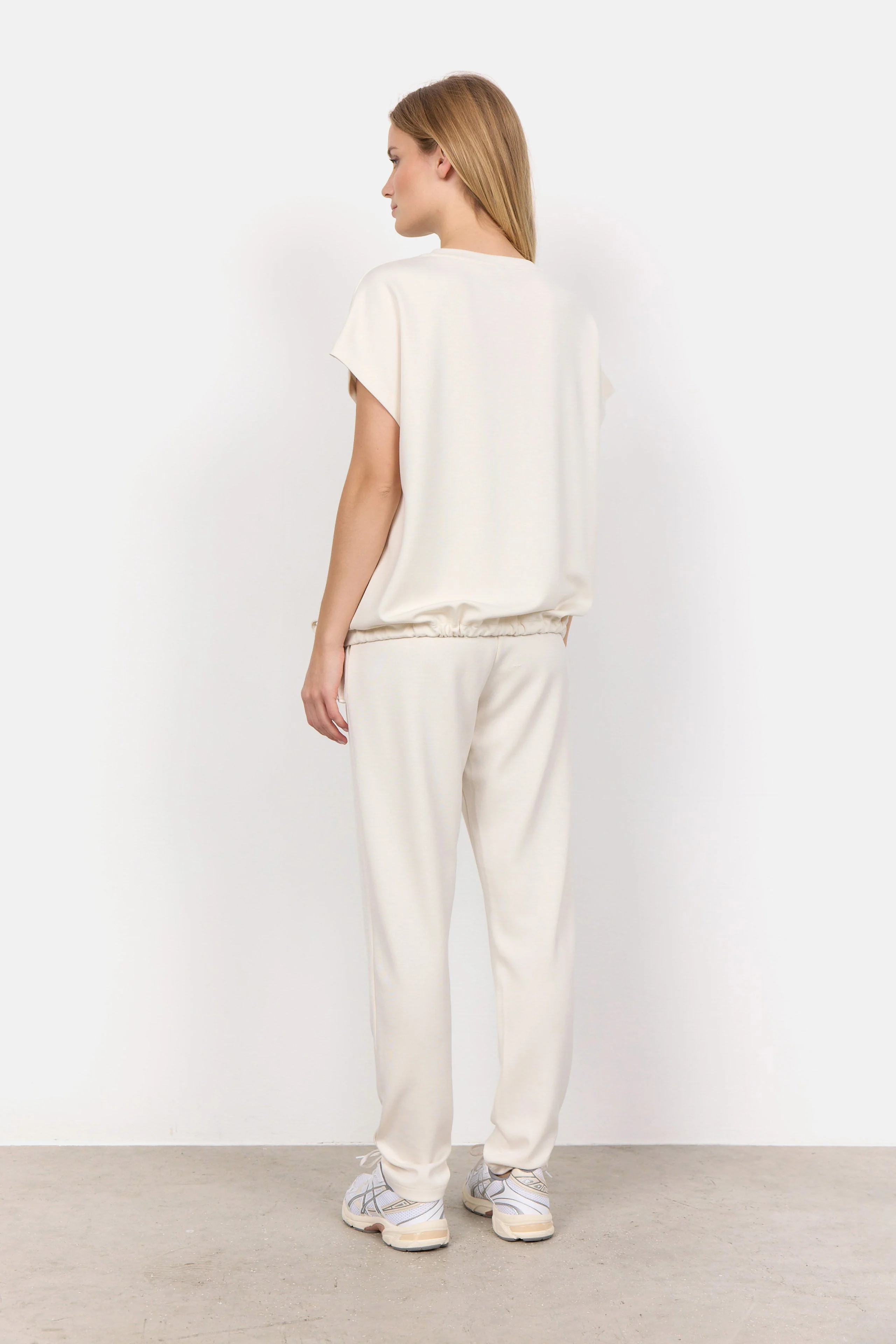 Banu Top with Draw Cord Hem - Cream - Image 4