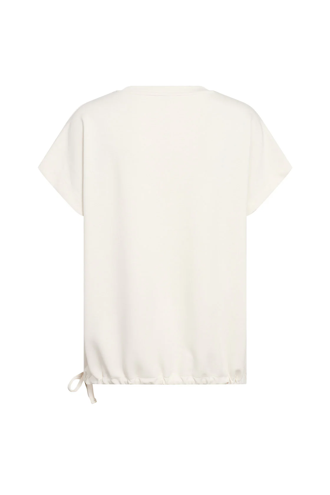 Banu Top with Draw Cord Hem - Cream - Image 6
