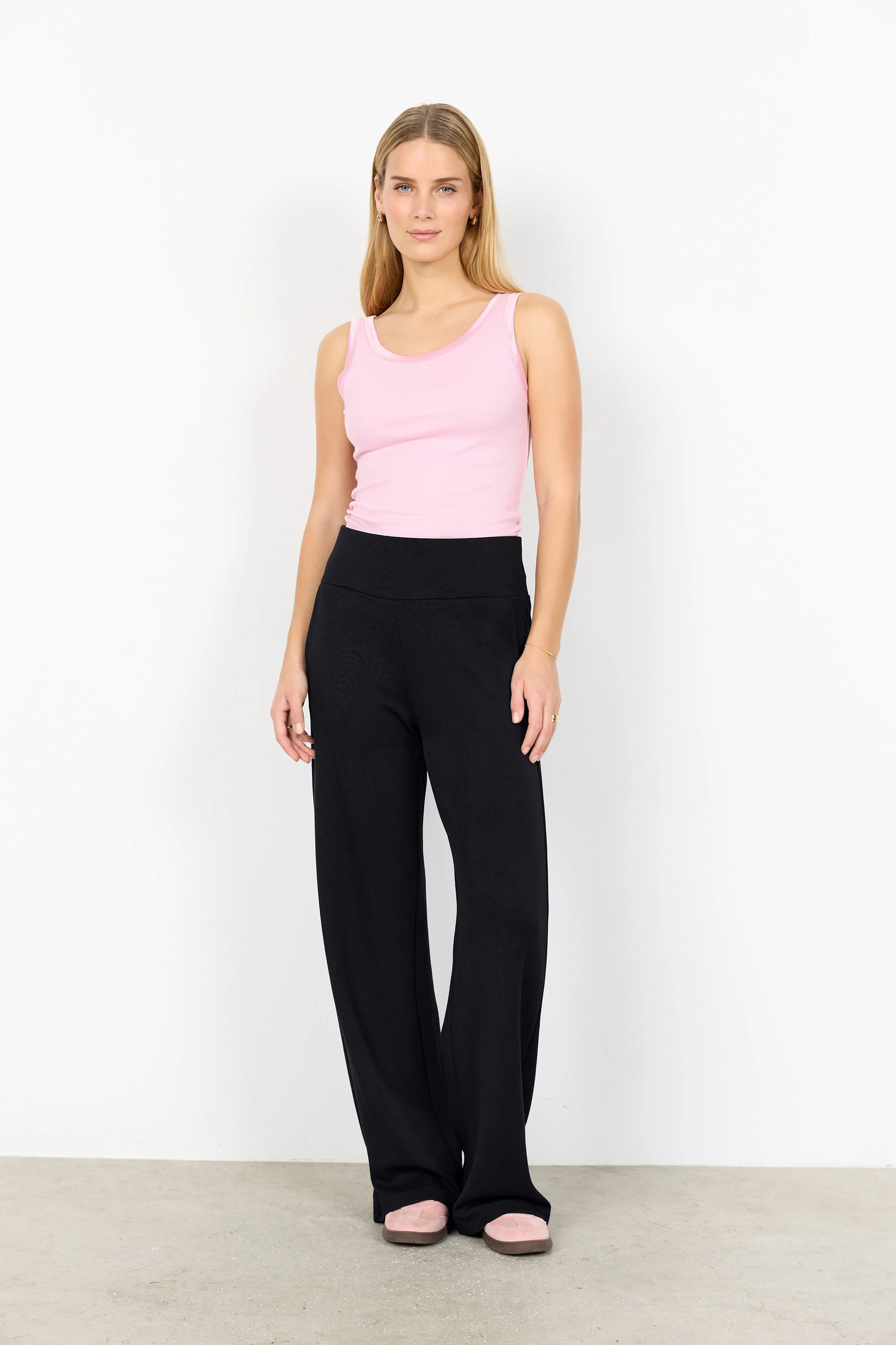 Banu Wide Leg Trousers - Black - Image 2