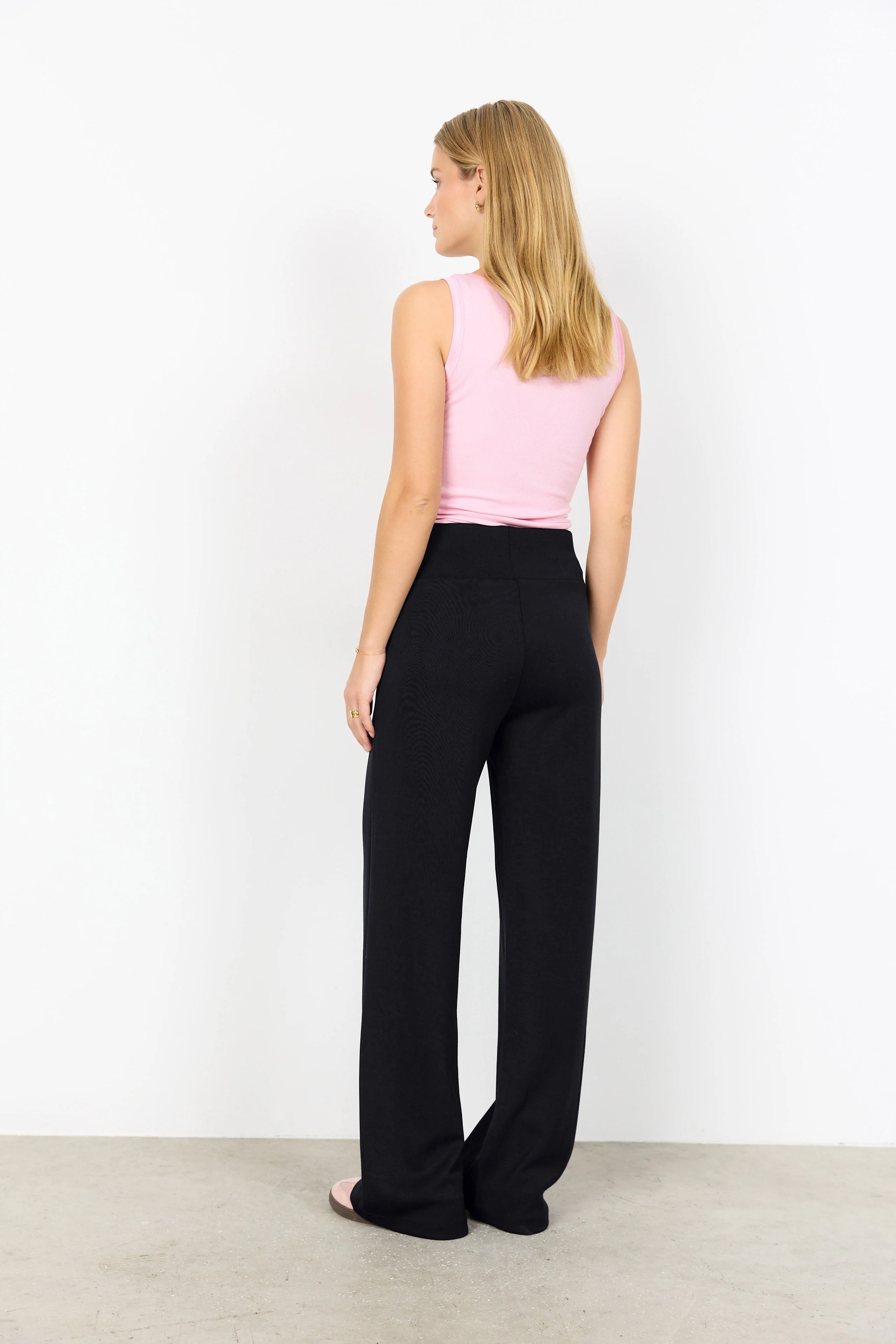 Banu Wide Leg Trousers - Black - Image 3