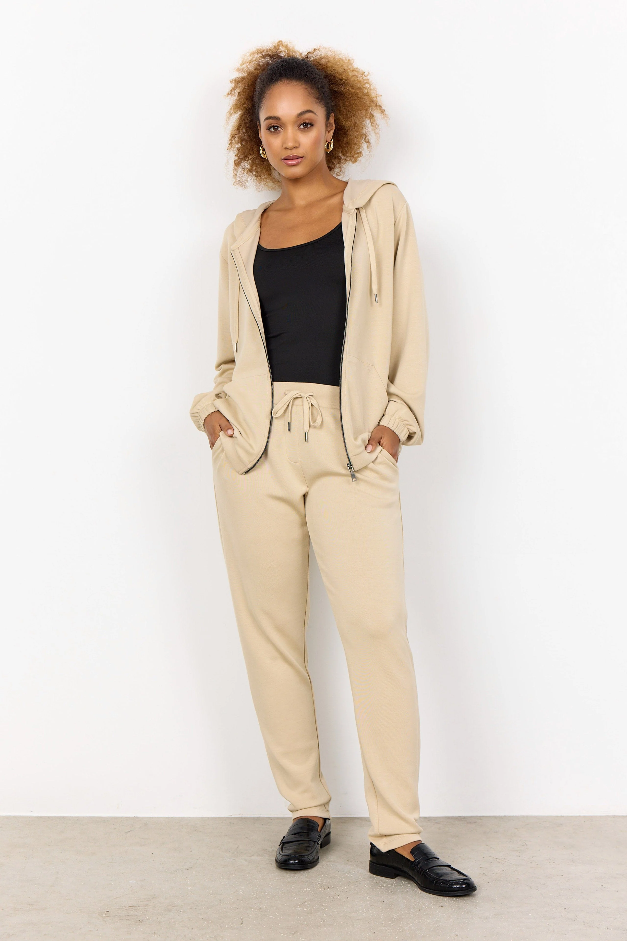 Banu Zip-Up Hoodie - Sand - Image 3