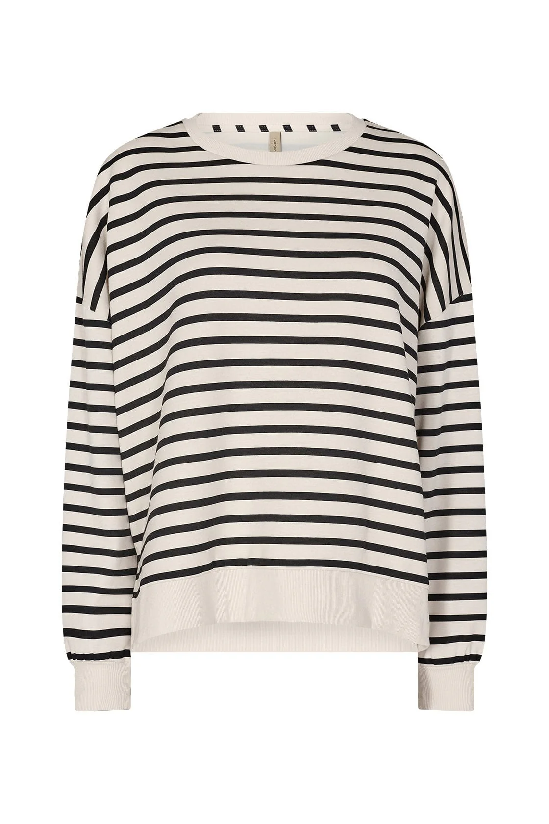 Barni Dropped Hem Sweatshirt - Cream Combi