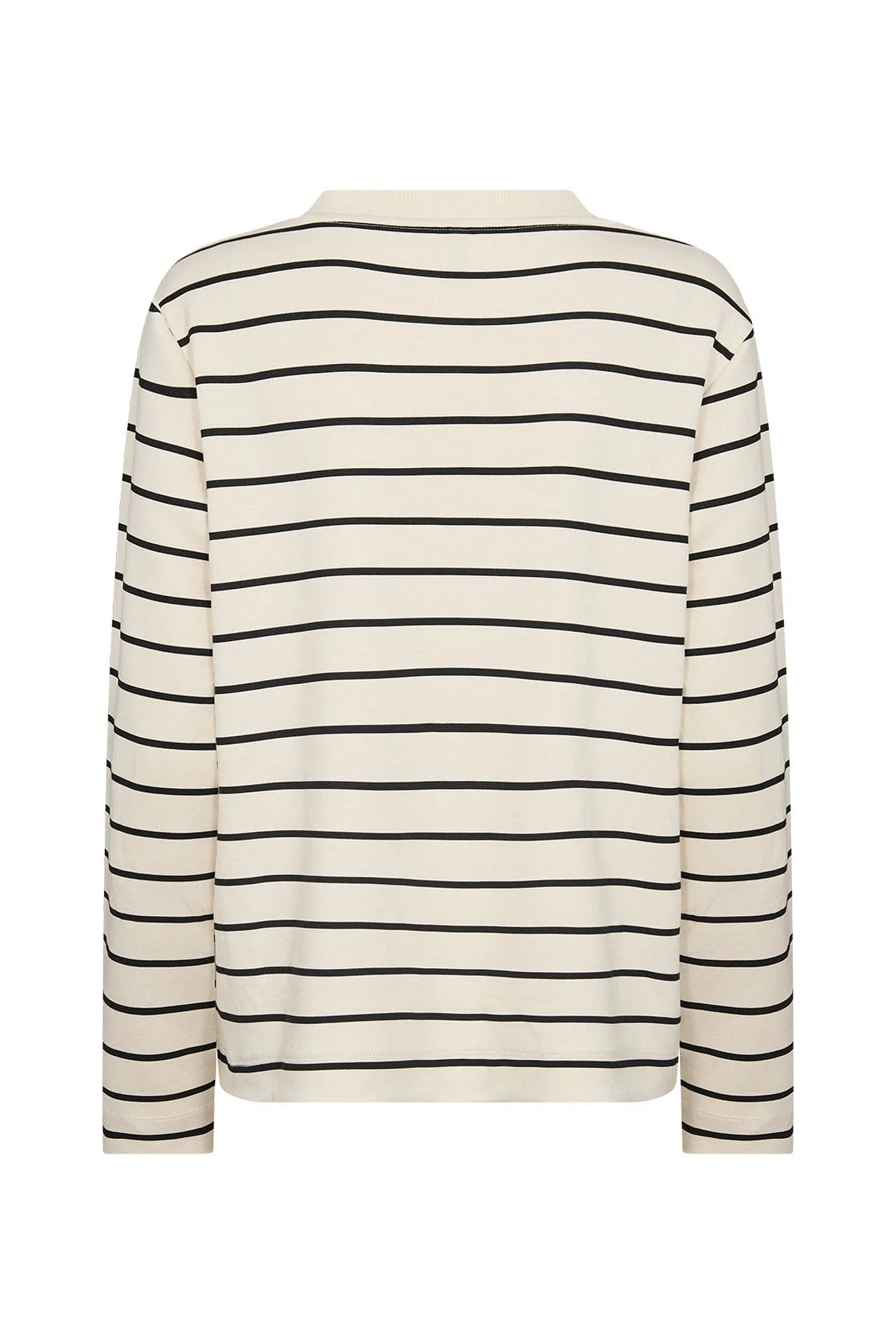 Barni Stripe Button Detail Sweatshirt - Cream Combi - Image 7