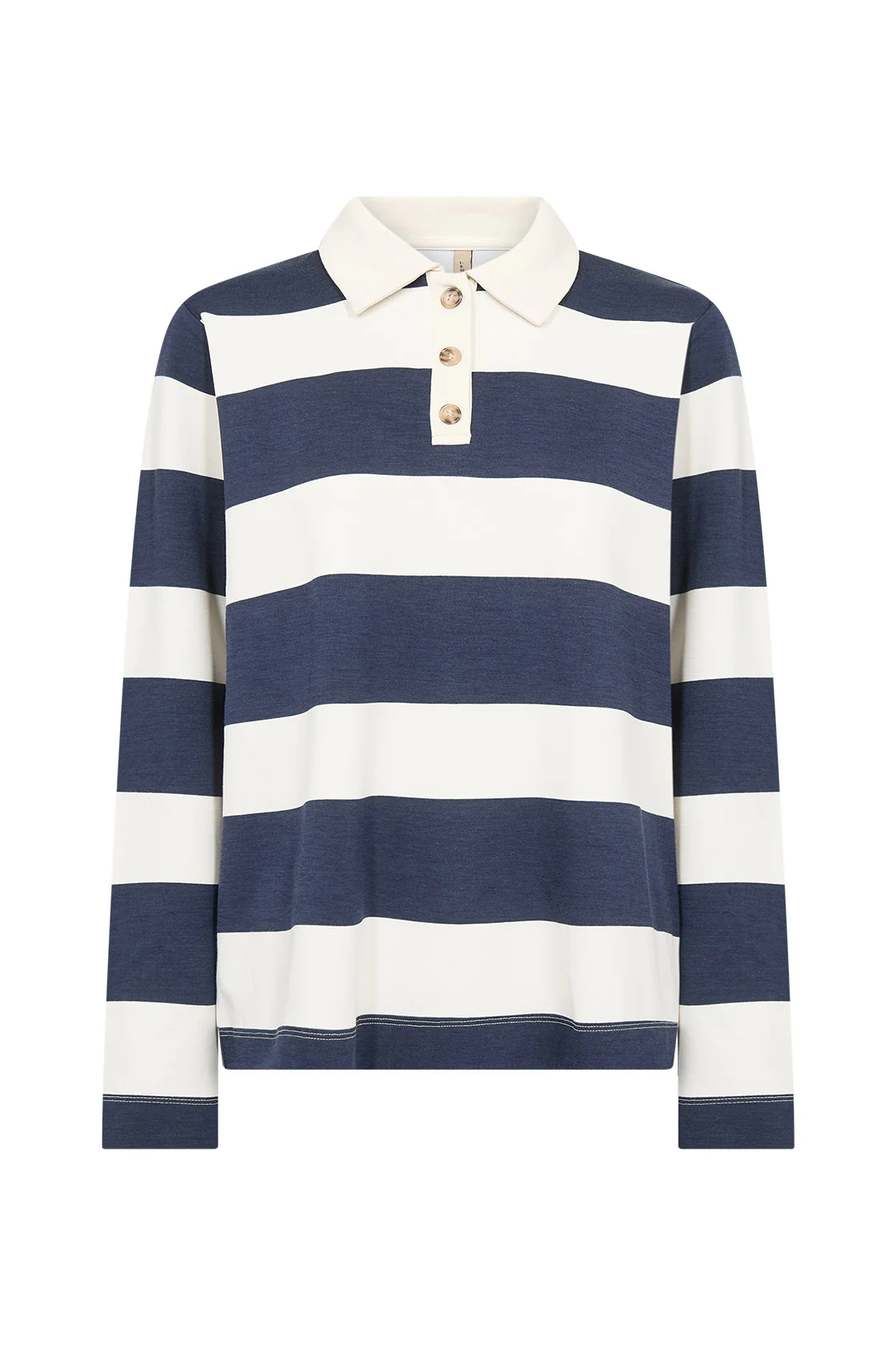 Barni Stripe Collared Sweatshirt - Navy Combi