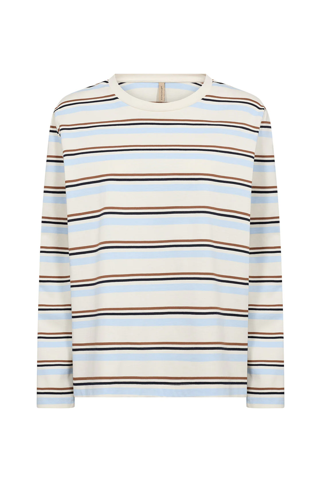 Base Stripe Organic Cotton Jersey Top - Windsurfer Combi