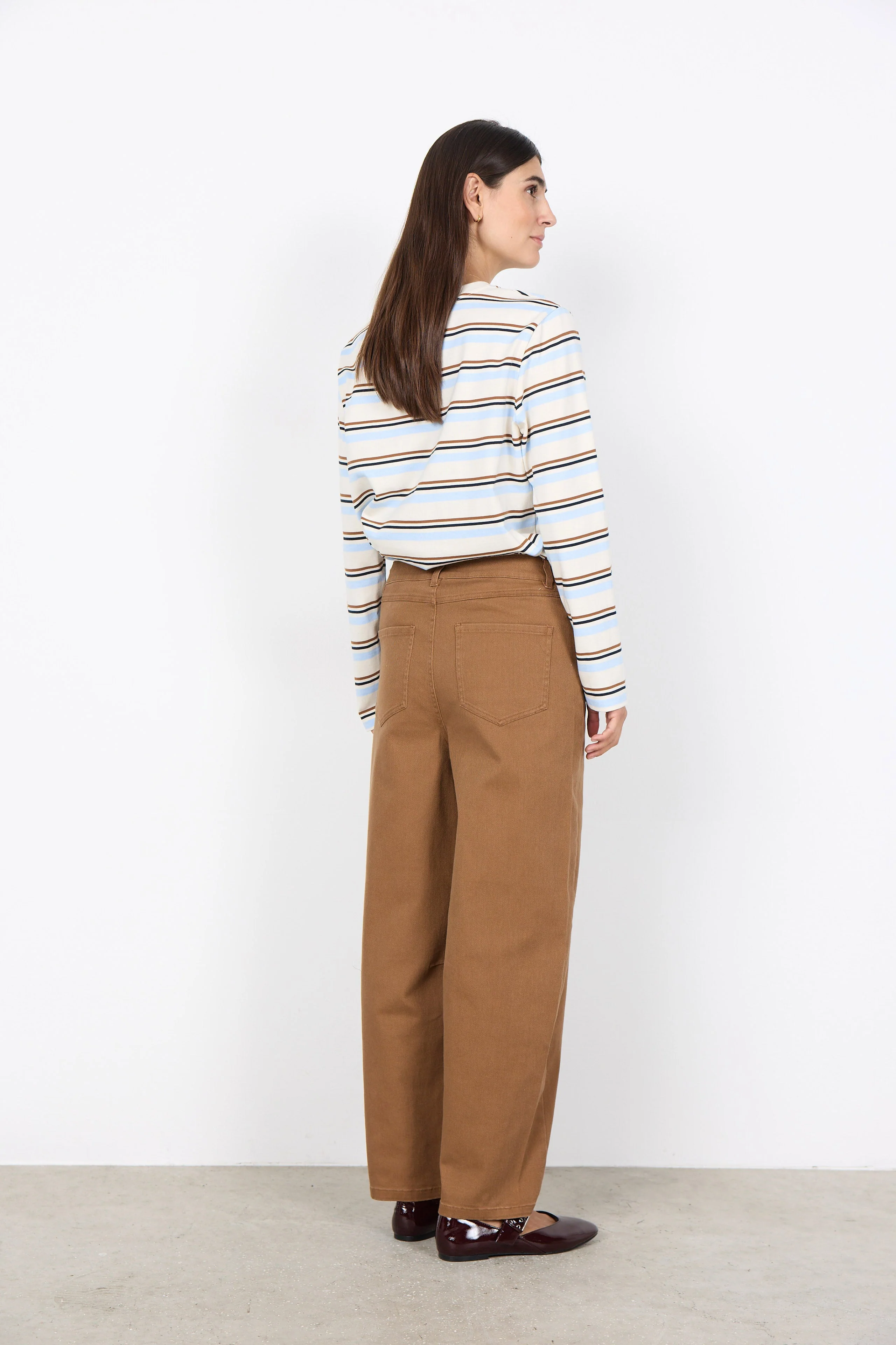 Base Stripe Organic Cotton Jersey Top - Windsurfer Combi - Image 3