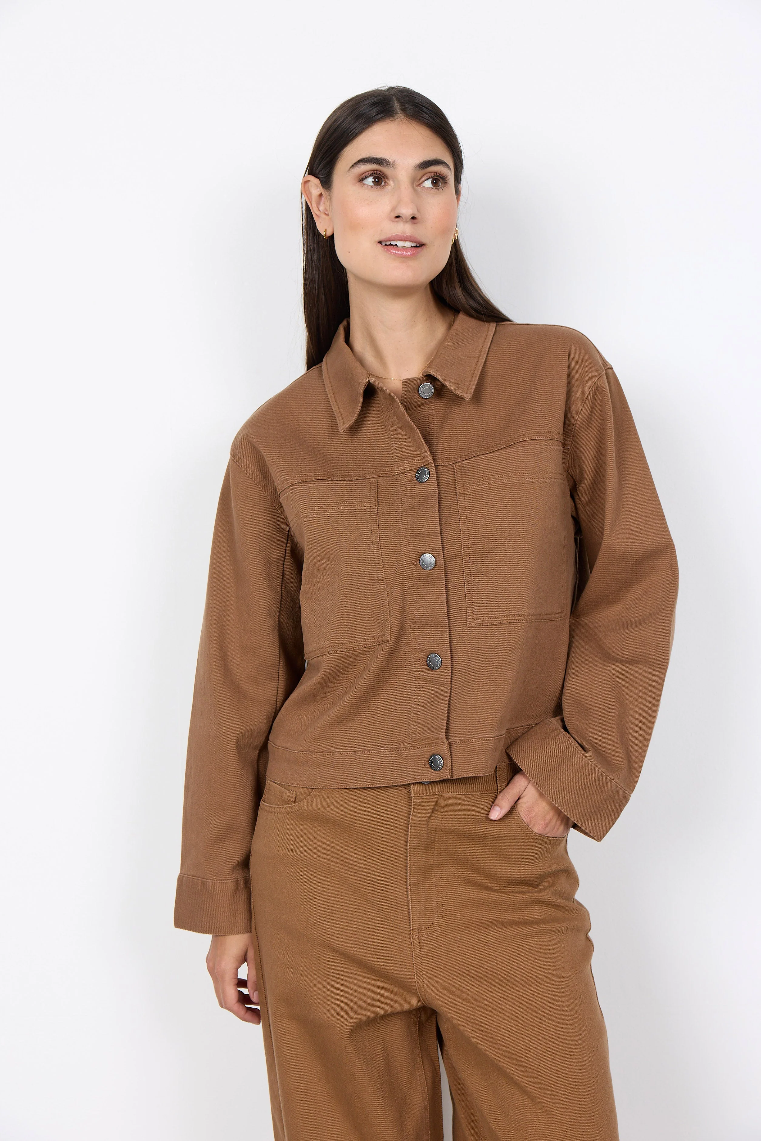 Bess Cotton Stretch Jacket - Toffee - Image 2