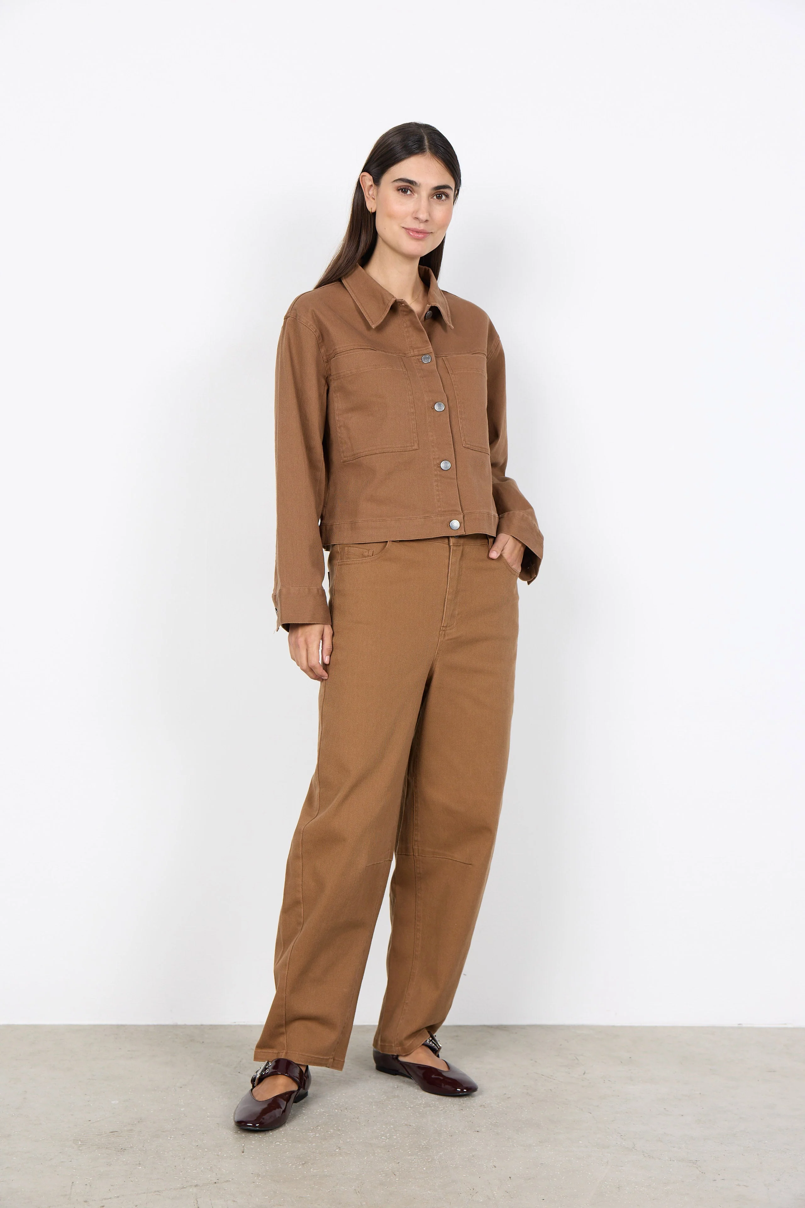 Bess Cotton Stretch Jacket - Toffee - Image 3