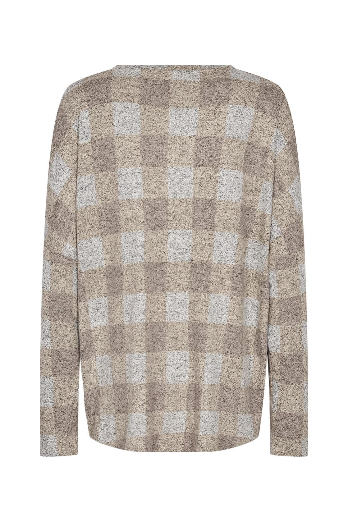 Biara Supersoft Jumper - Sand Melange Check - Image 2