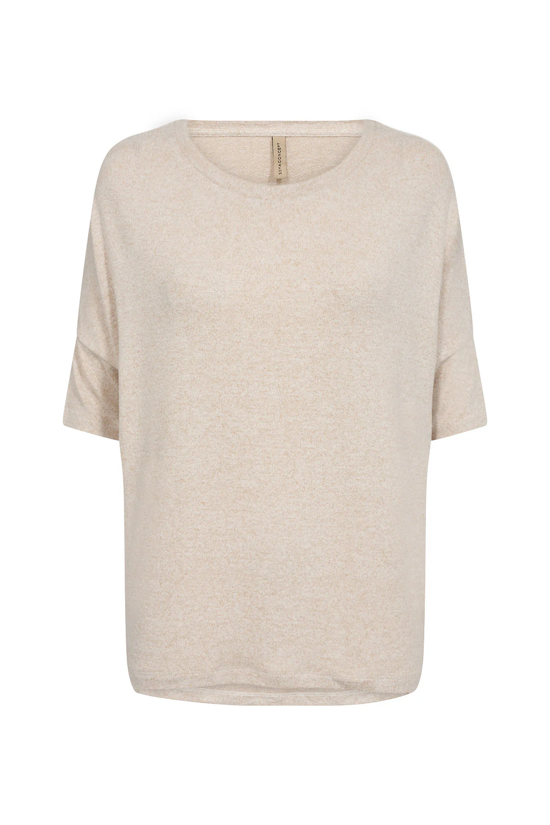 Biara Supersoft Half Sleeve Jumper - Cream Melange