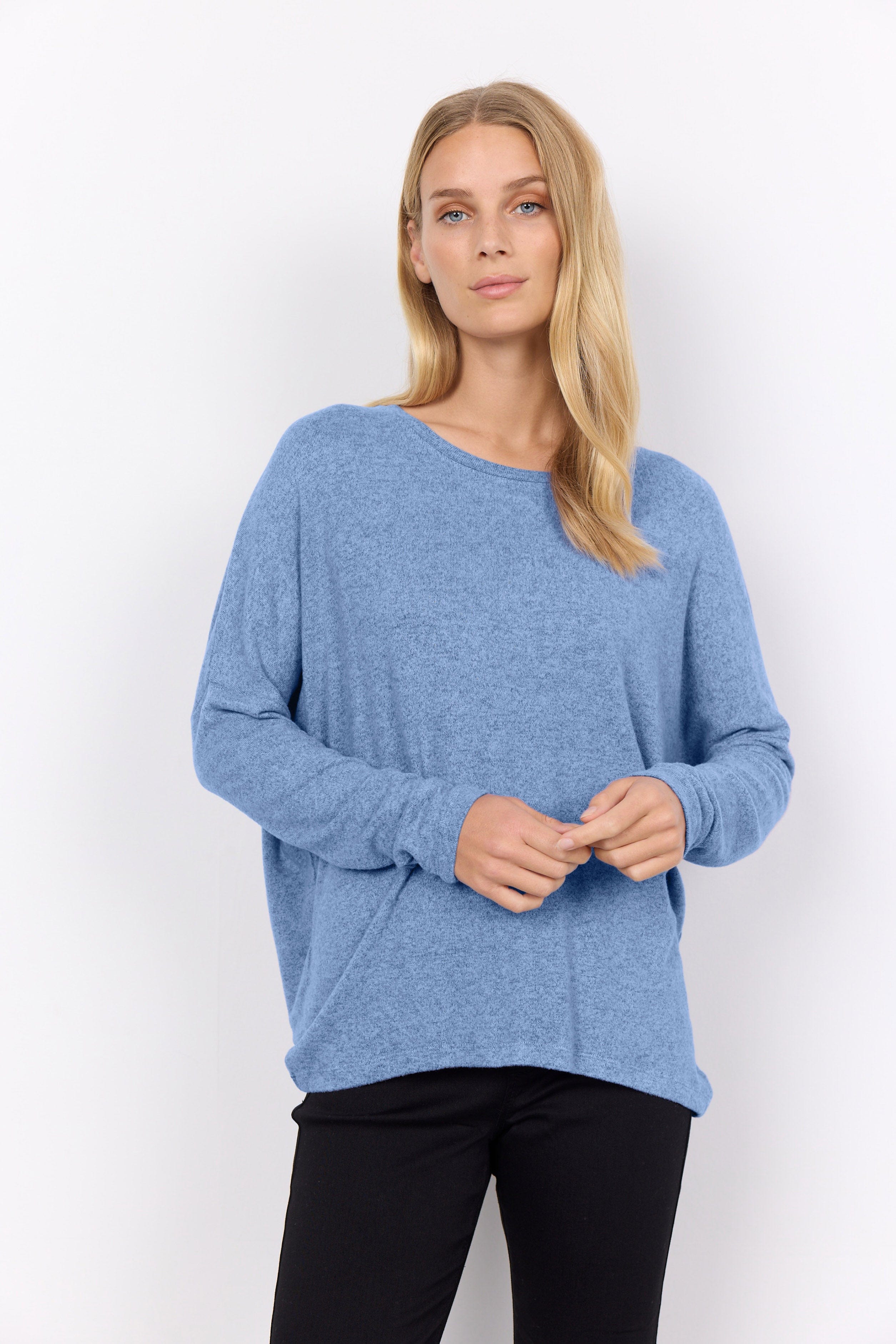 Biara Supersoft Jumper - Air Blue Melange - Image 2