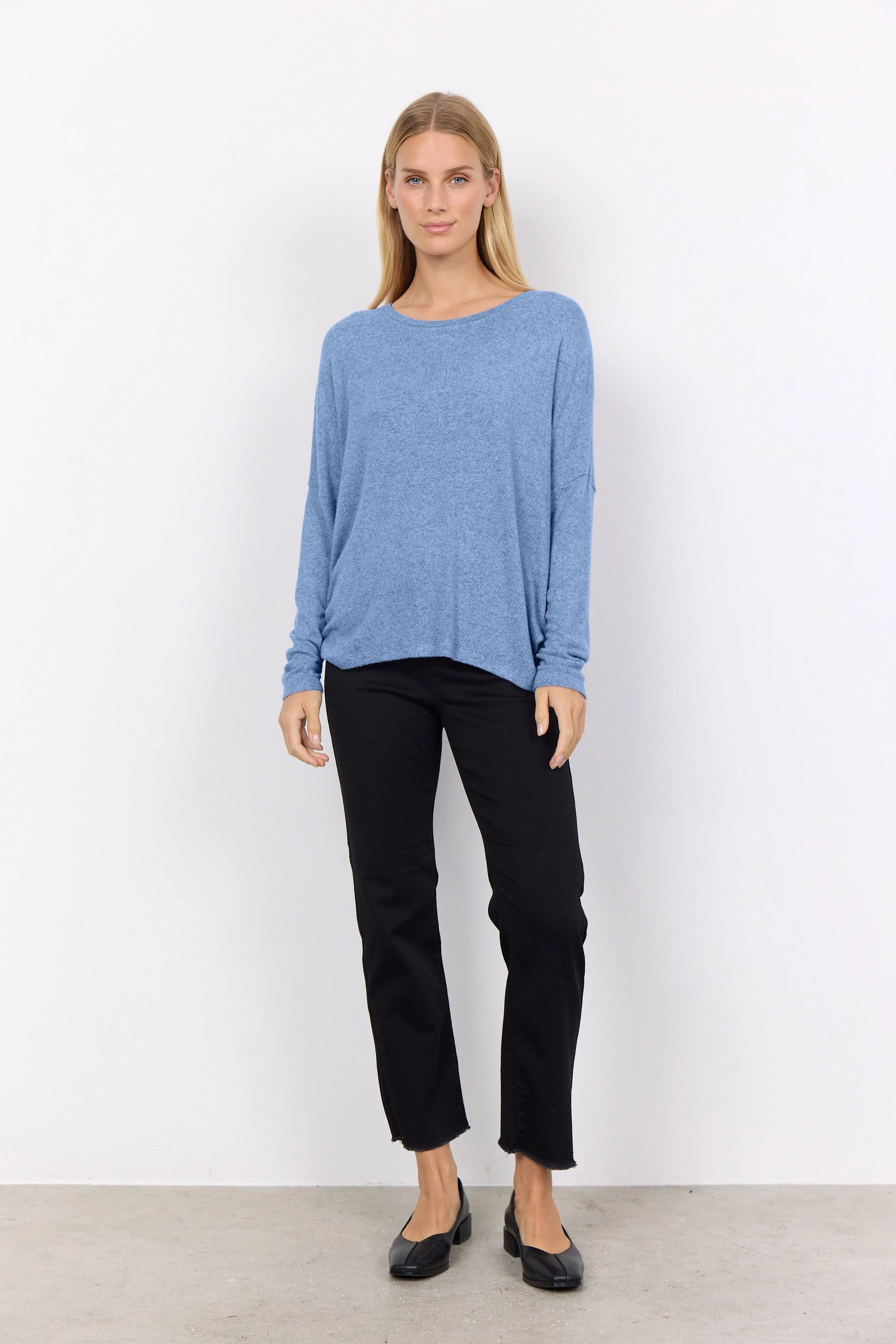 Biara Supersoft Jumper - Air Blue Melange - Image 3