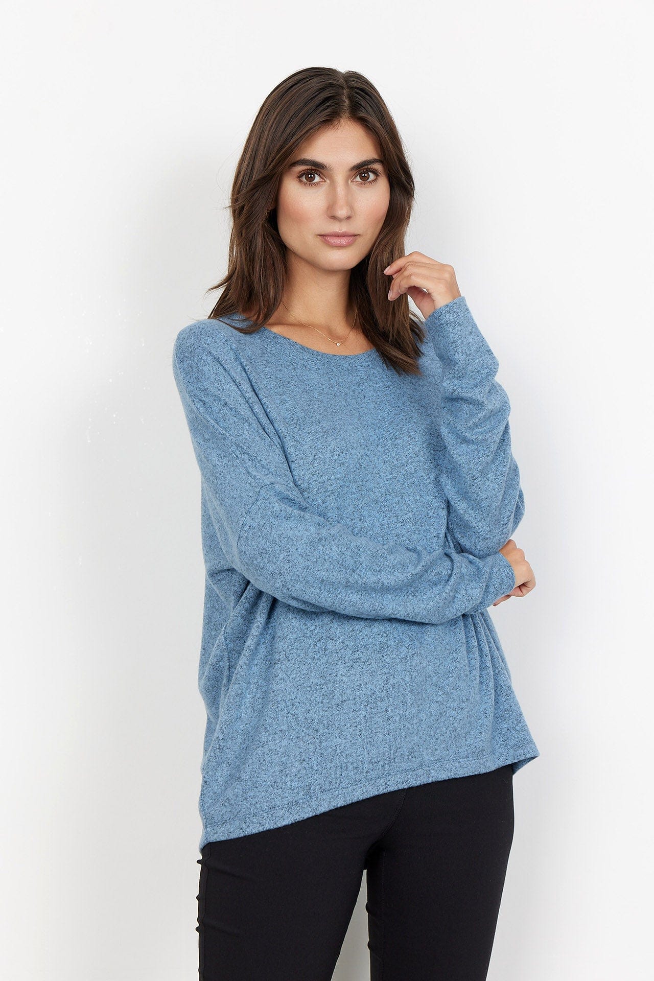 Biara Supersoft Jumper - Bright Blue Melange - Image 2