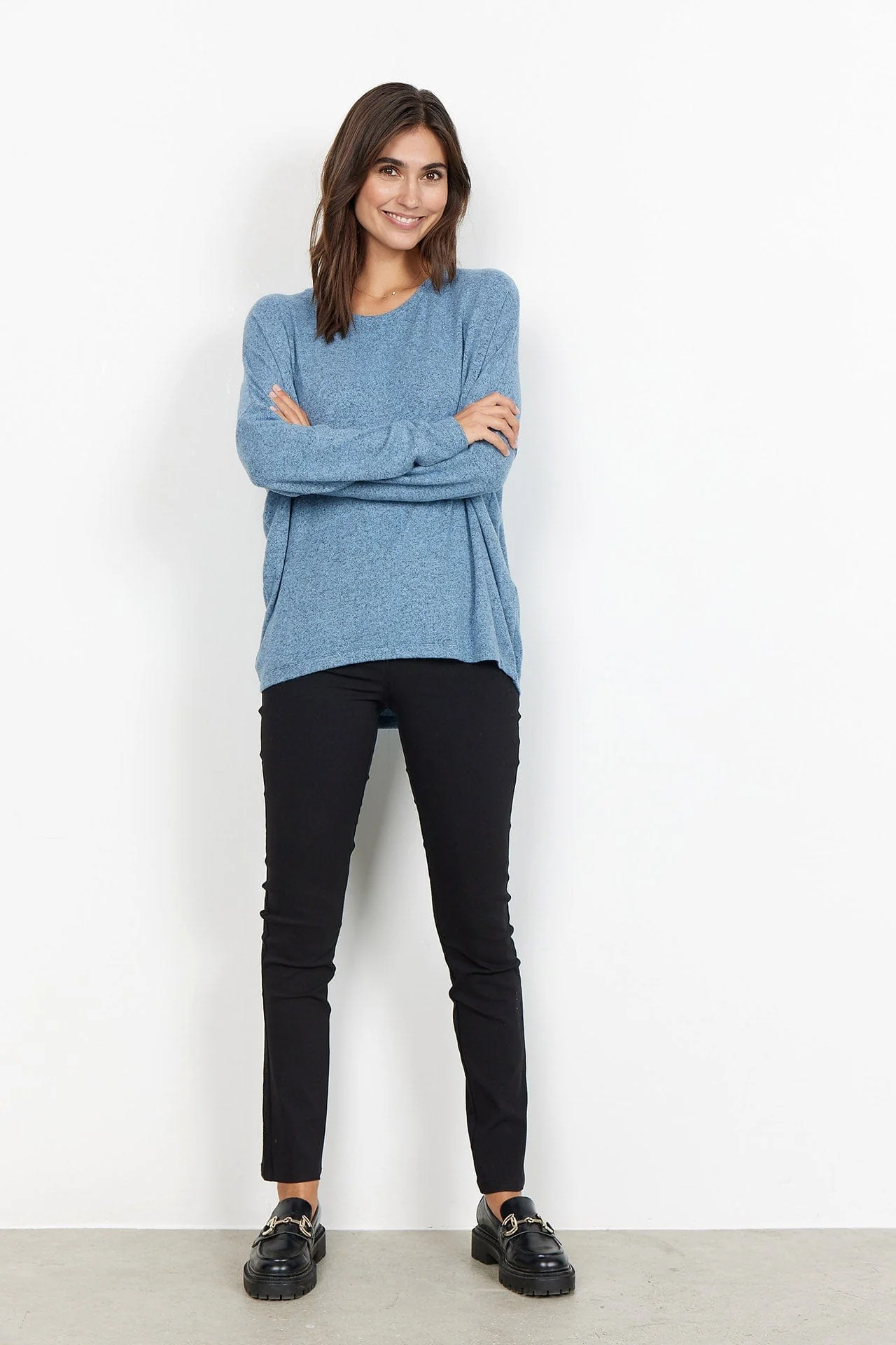 Biara Supersoft Jumper - Bright Blue Melange - Image 3