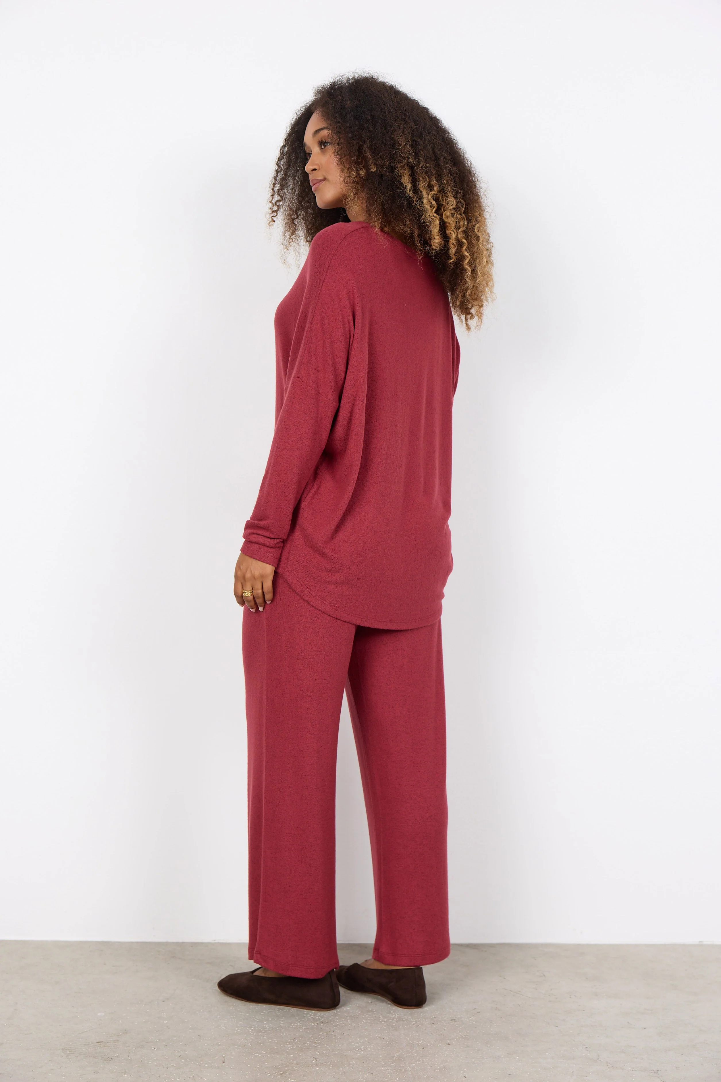 Biara Supersoft Jumper - Dark Red Melange - Image 4